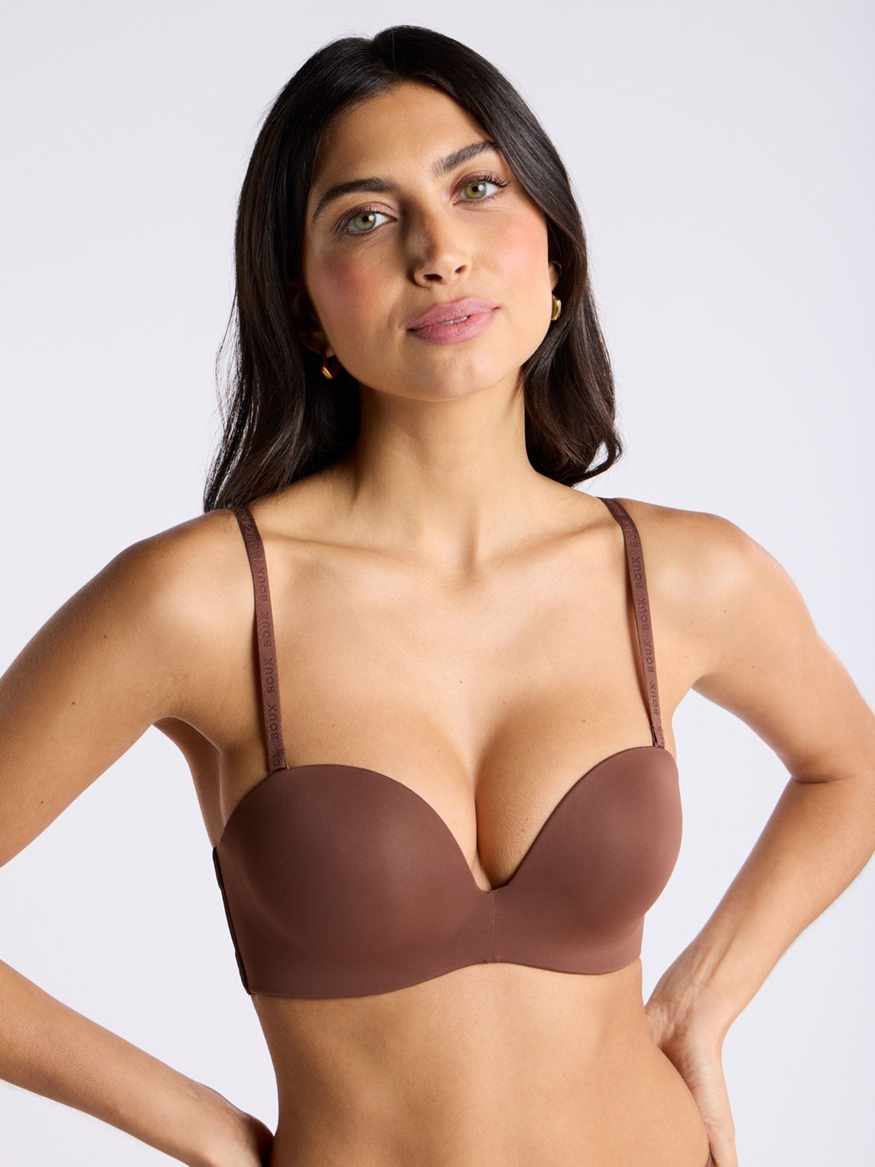 Boux Avenue Brown Strapless Microfibre Multiway Bra