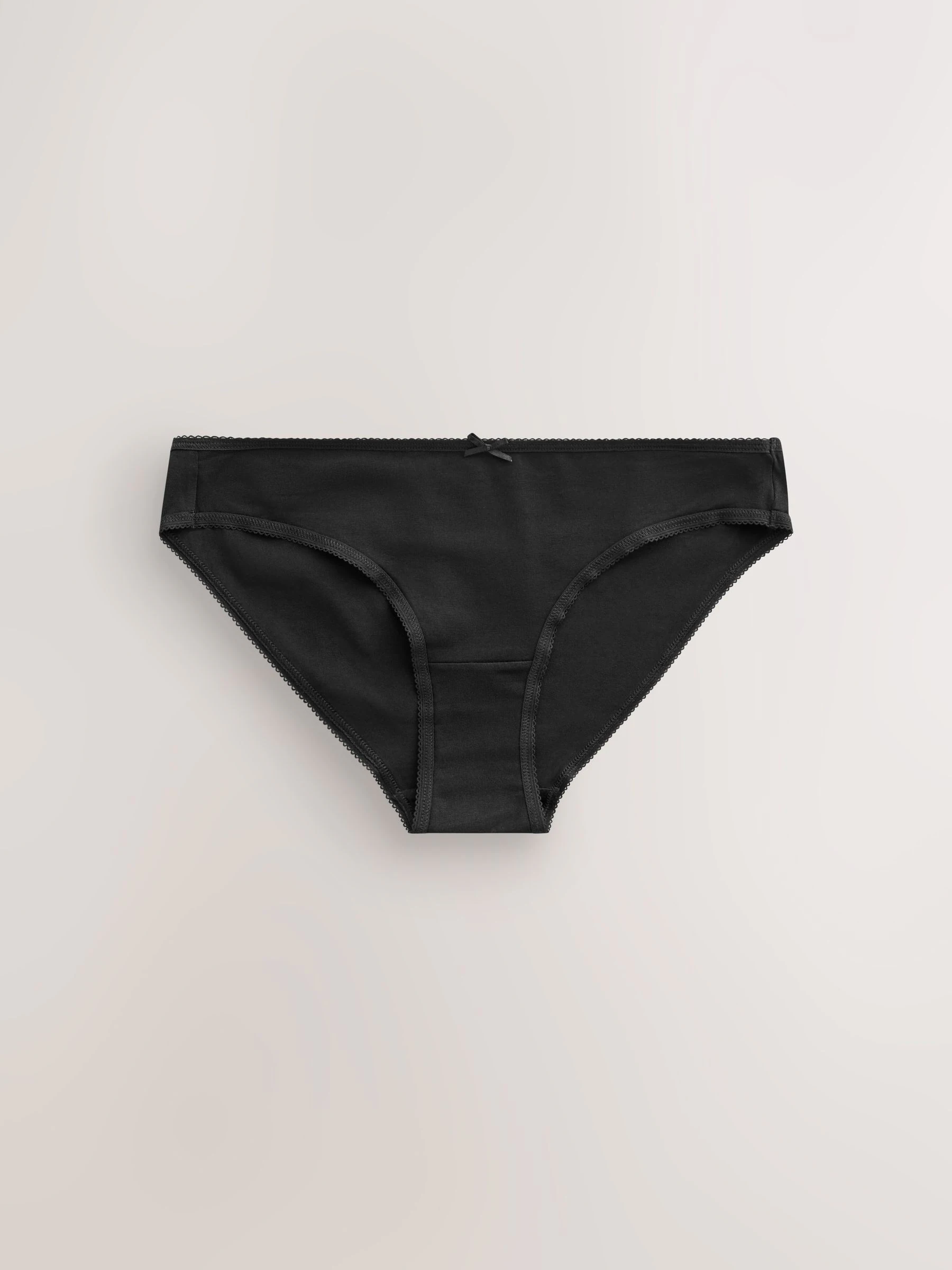 Black Bikini Cotton Rich Knickers 7 Pack