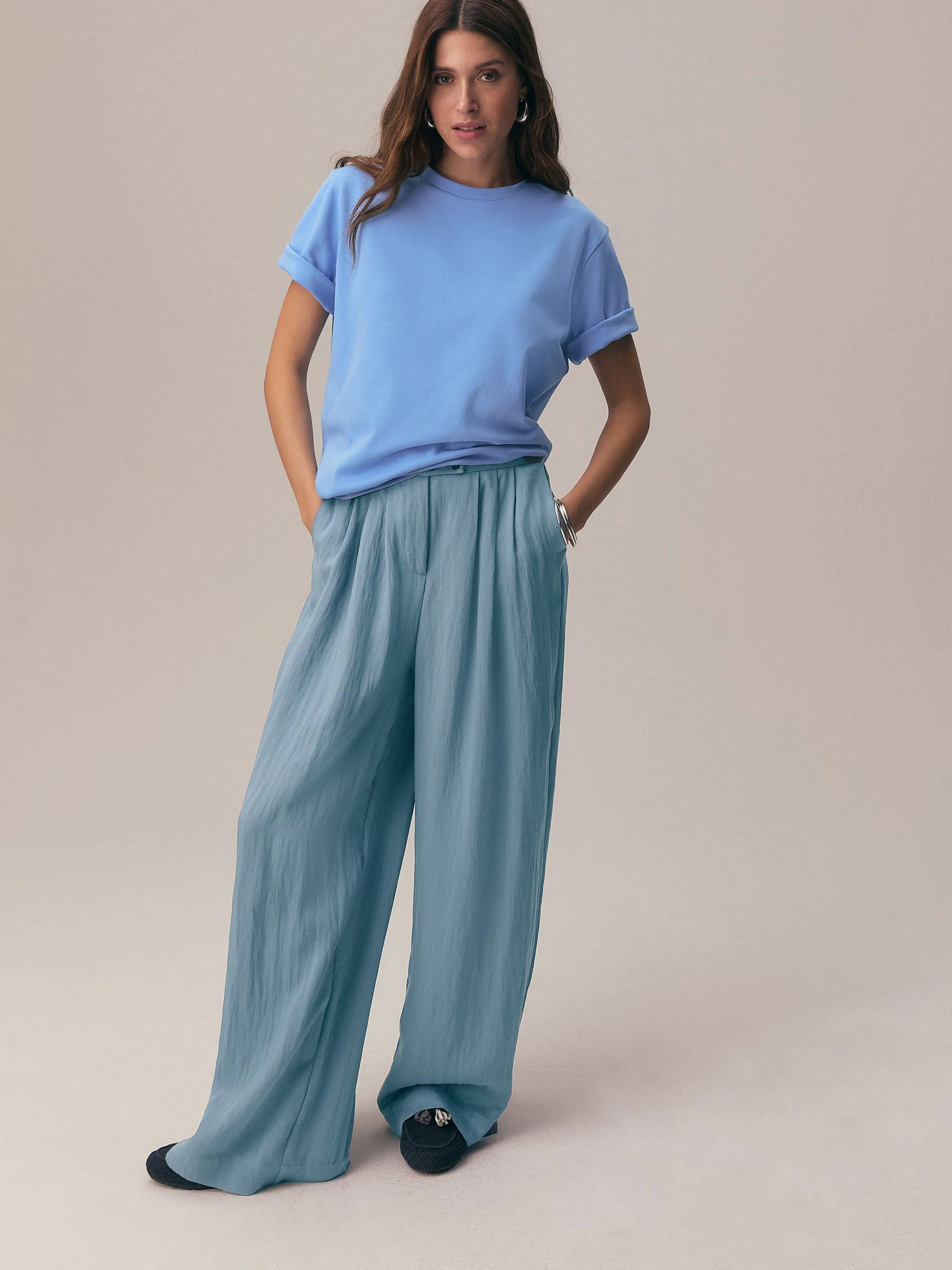 Light Blue Heavyweight Short Sleeve Crew Neck T-Shirt