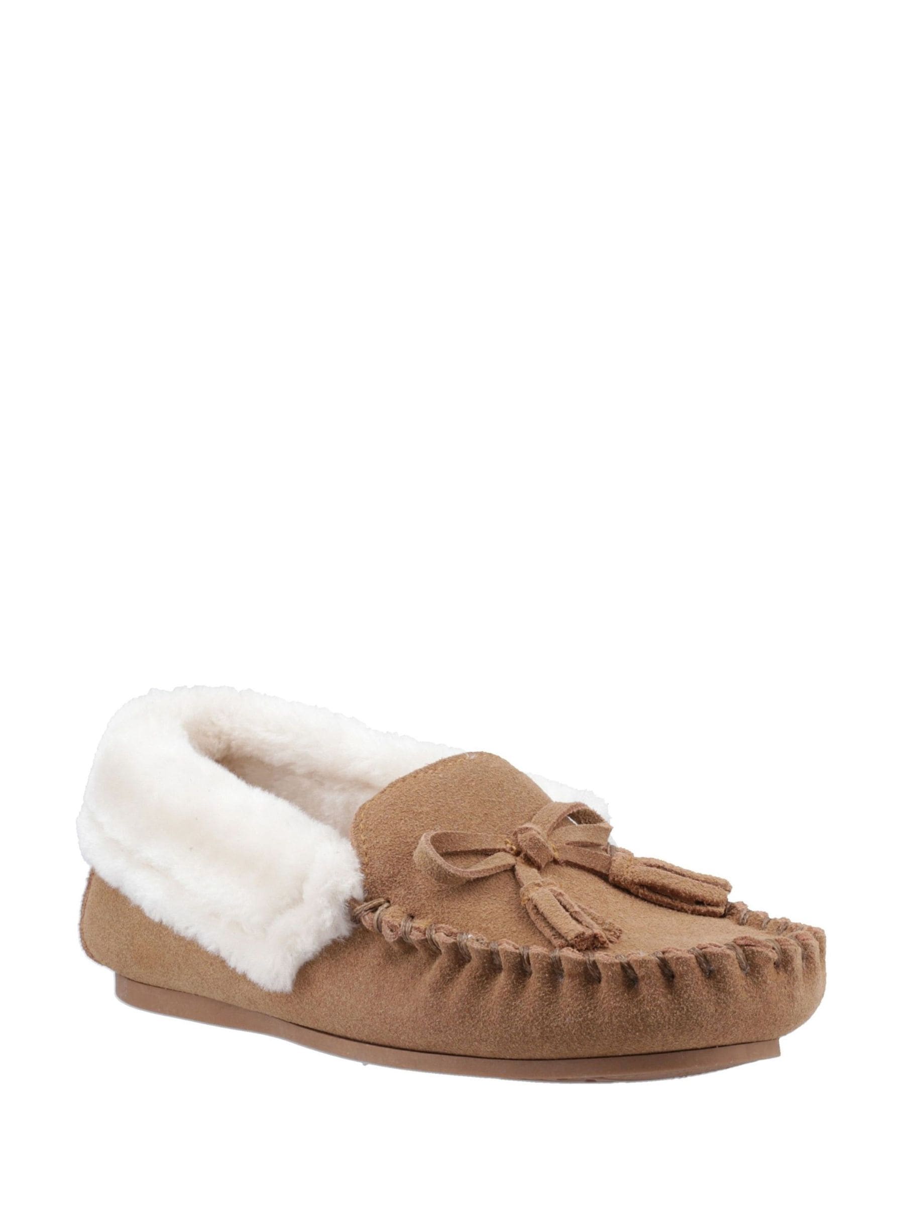 Hush Puppies Brown Agnes Fur Slippers