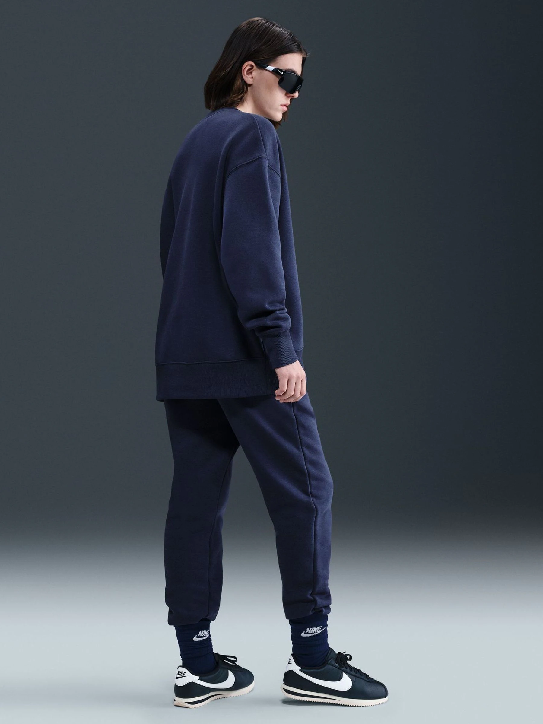 Nike Midnight Navy Phoenix Fleece Mid Rise Joggers