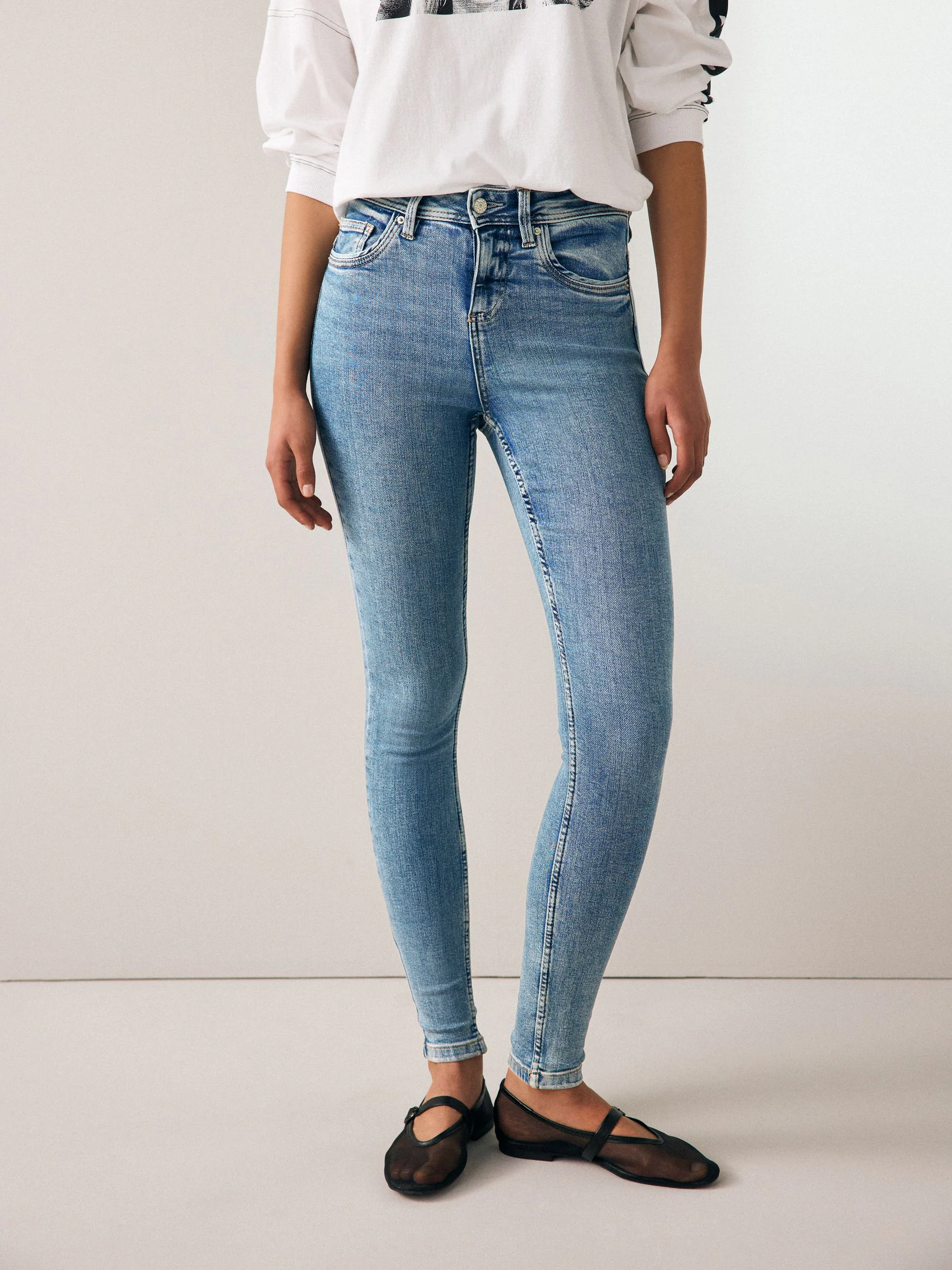 Denim Mid Blue Supersoft Skinny Jeans