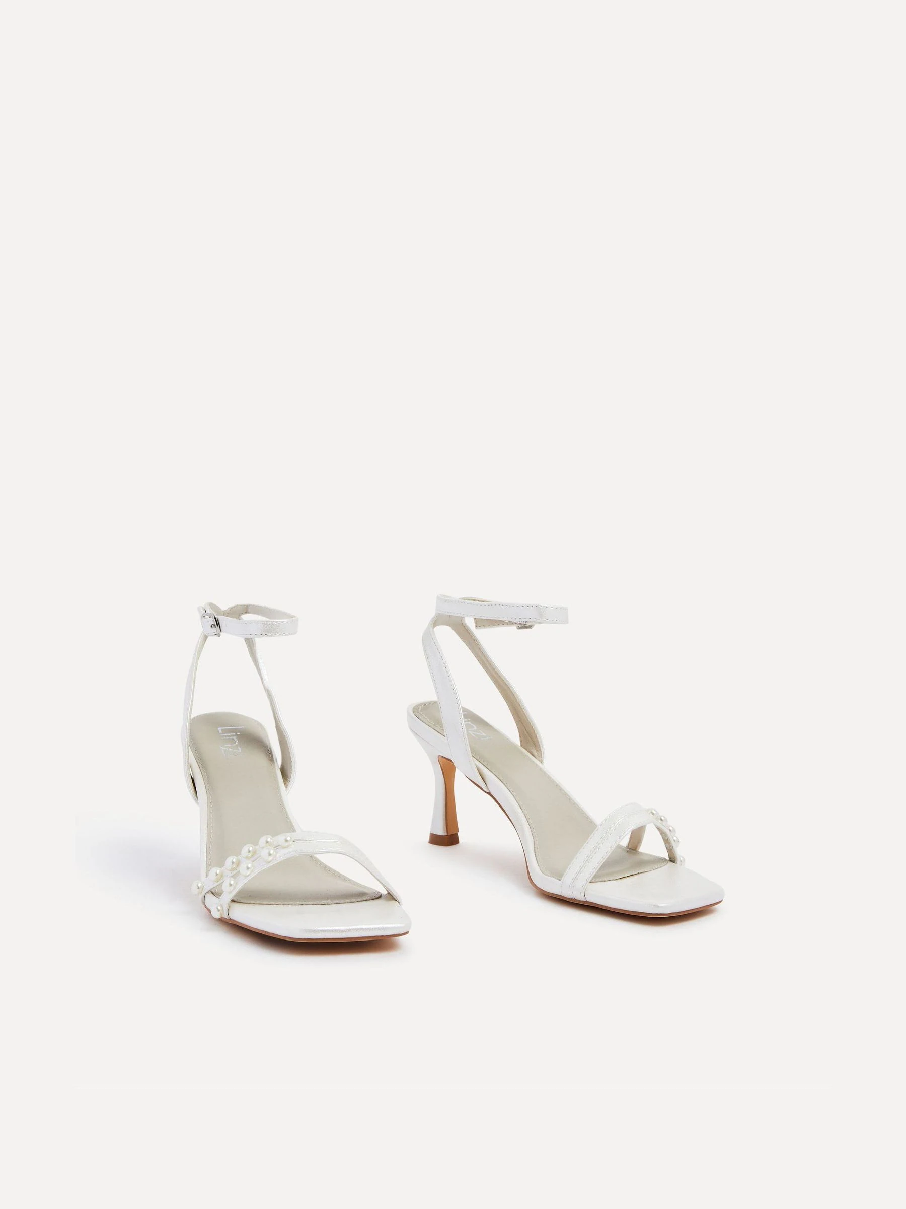 Linzi Ivory Bridal Adelaide Pearl Embellished Block Heels