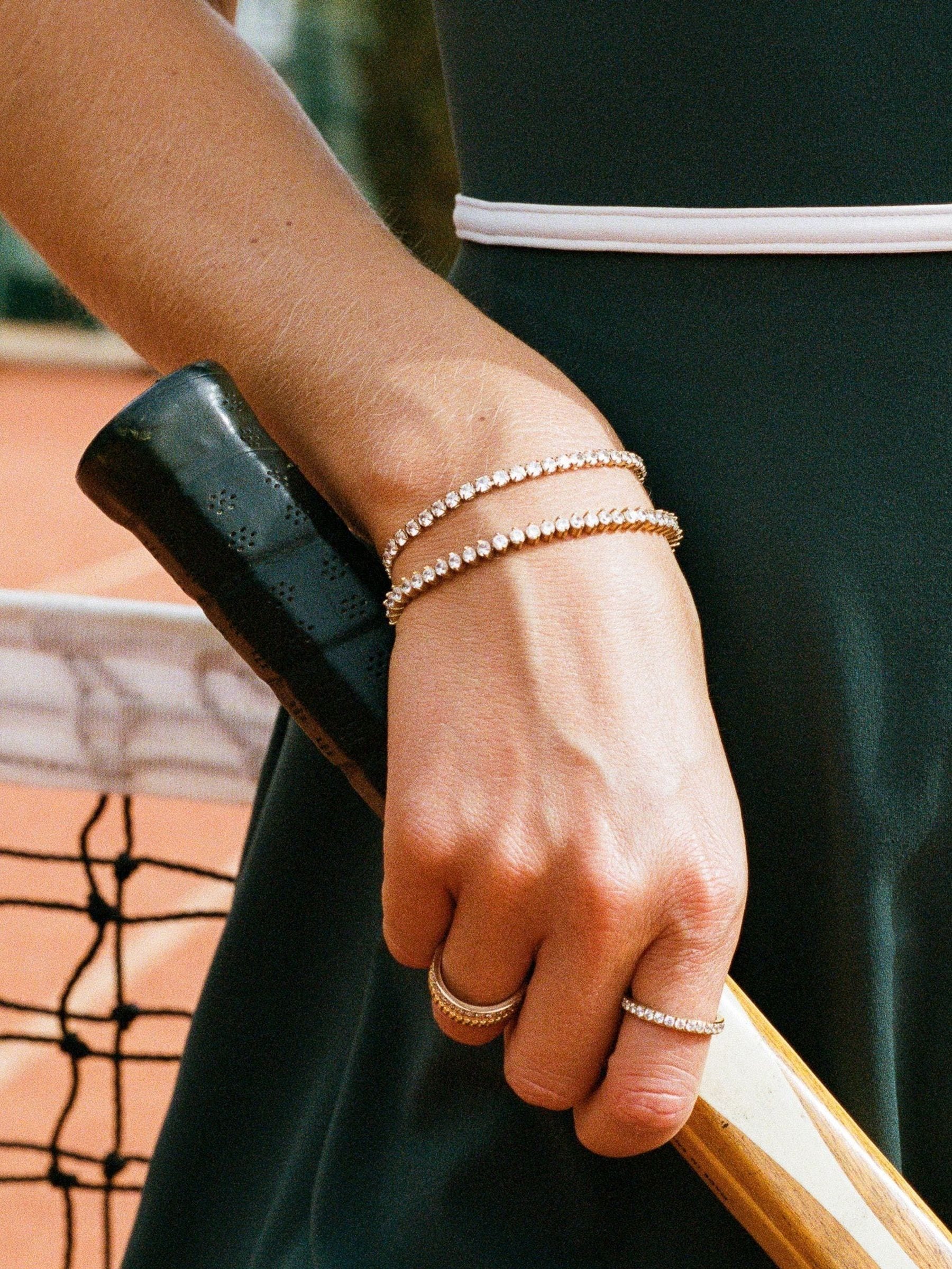 D.Louise Gold Waterproof Tennis Bracelet