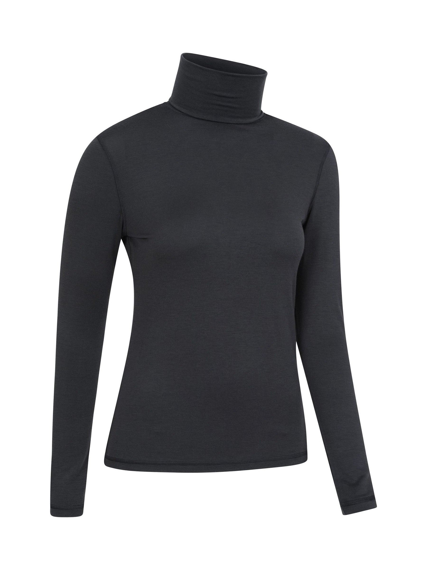 Mountain Warehouse Black Keep The Heat Womens Roll Neck Thermals