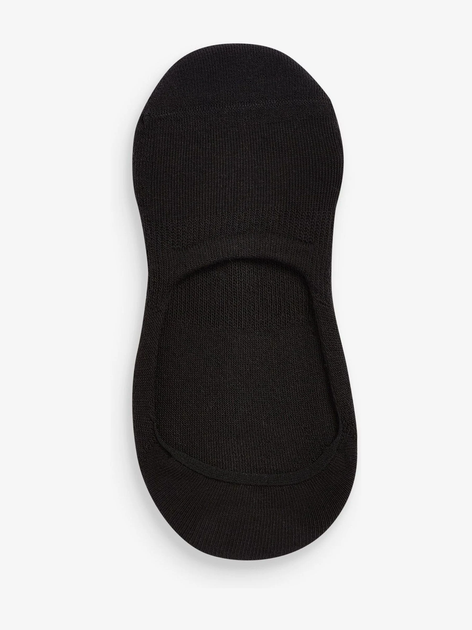 Black Cushion Sole Invisible Trainer Socks 4 Pack