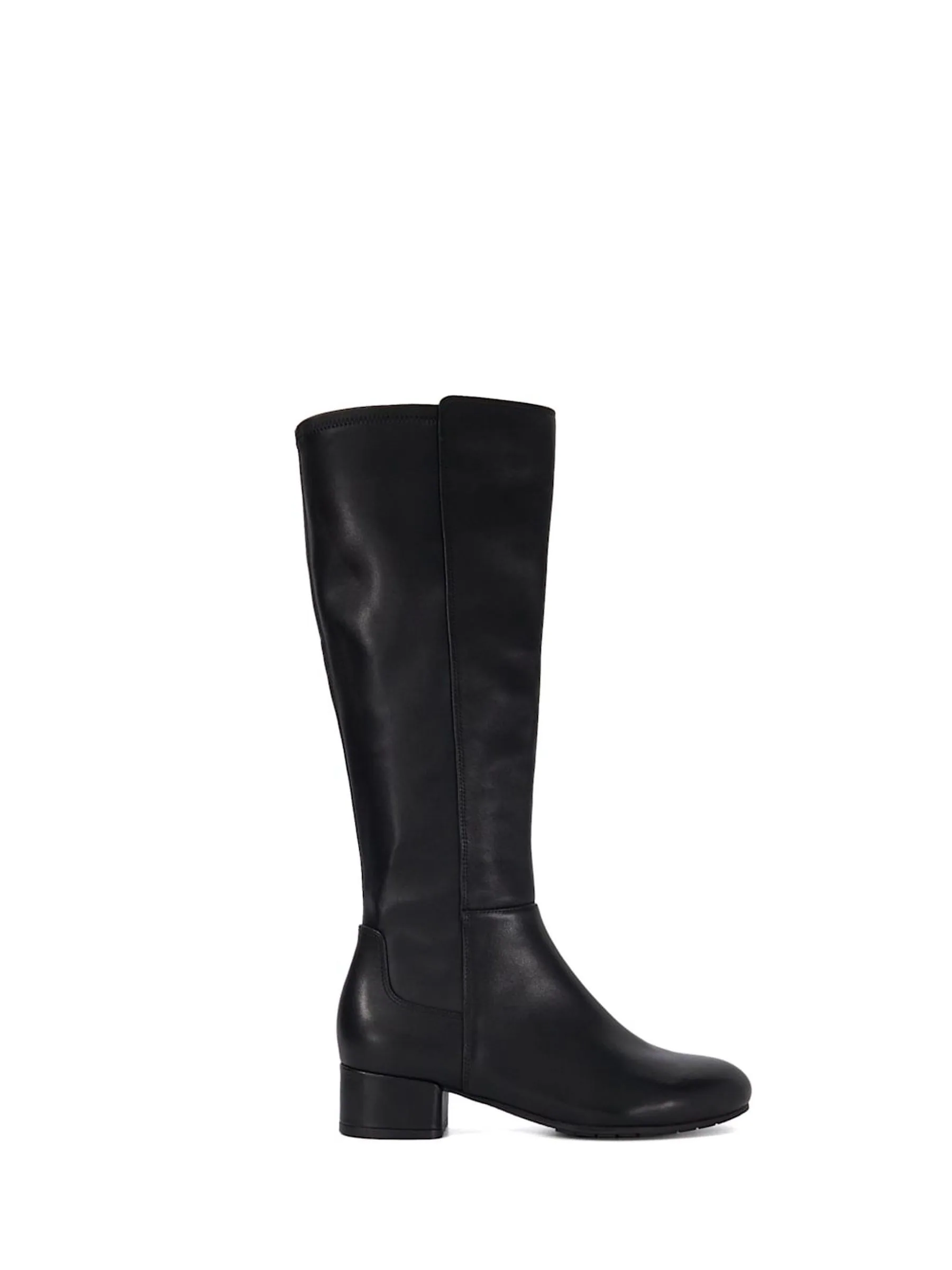Dune London Black Standard Fit Tayla Smart Stretch High Leg Boots