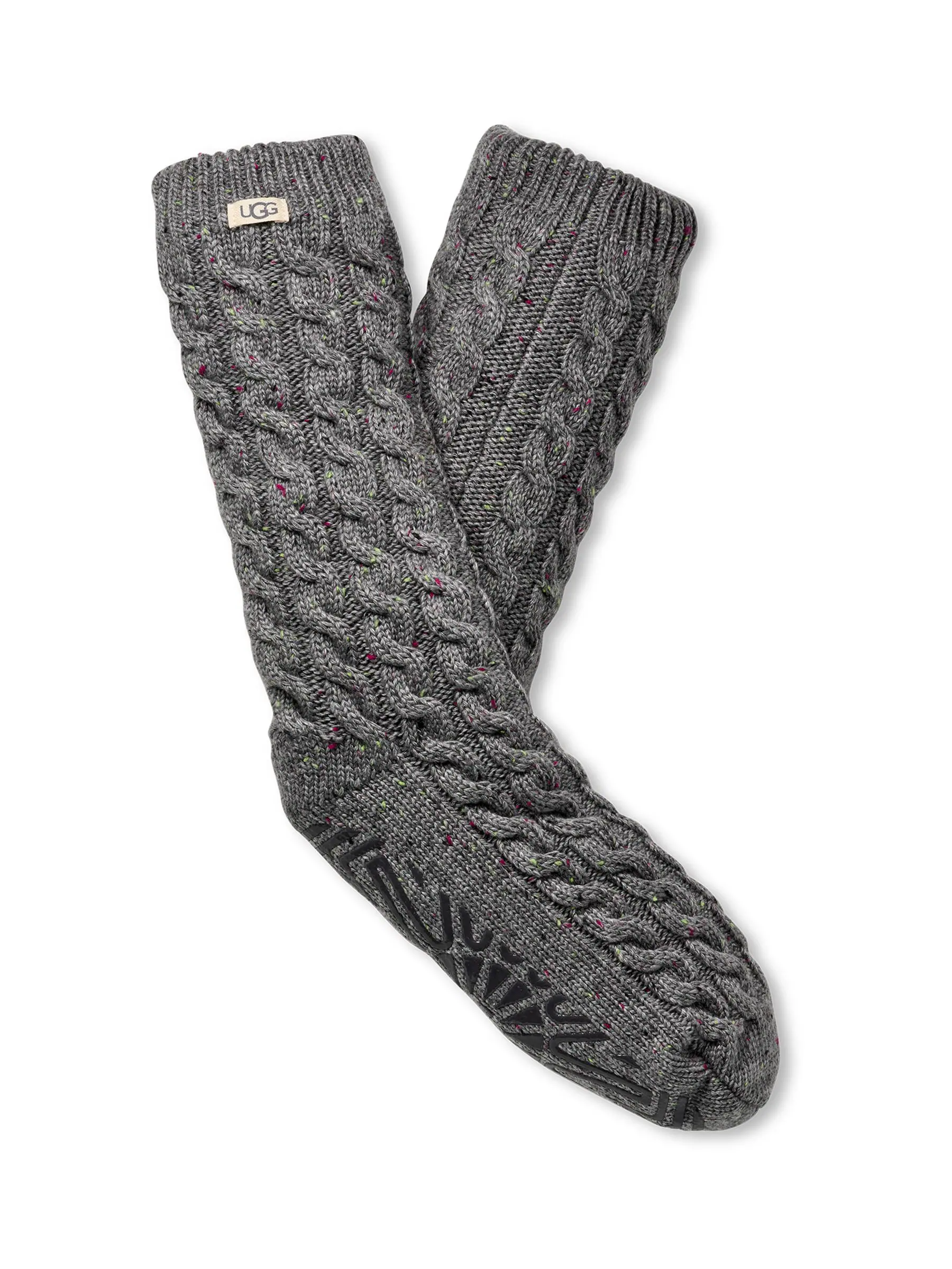 UGG Grey Elowyn Knit Fleece Lined Socks