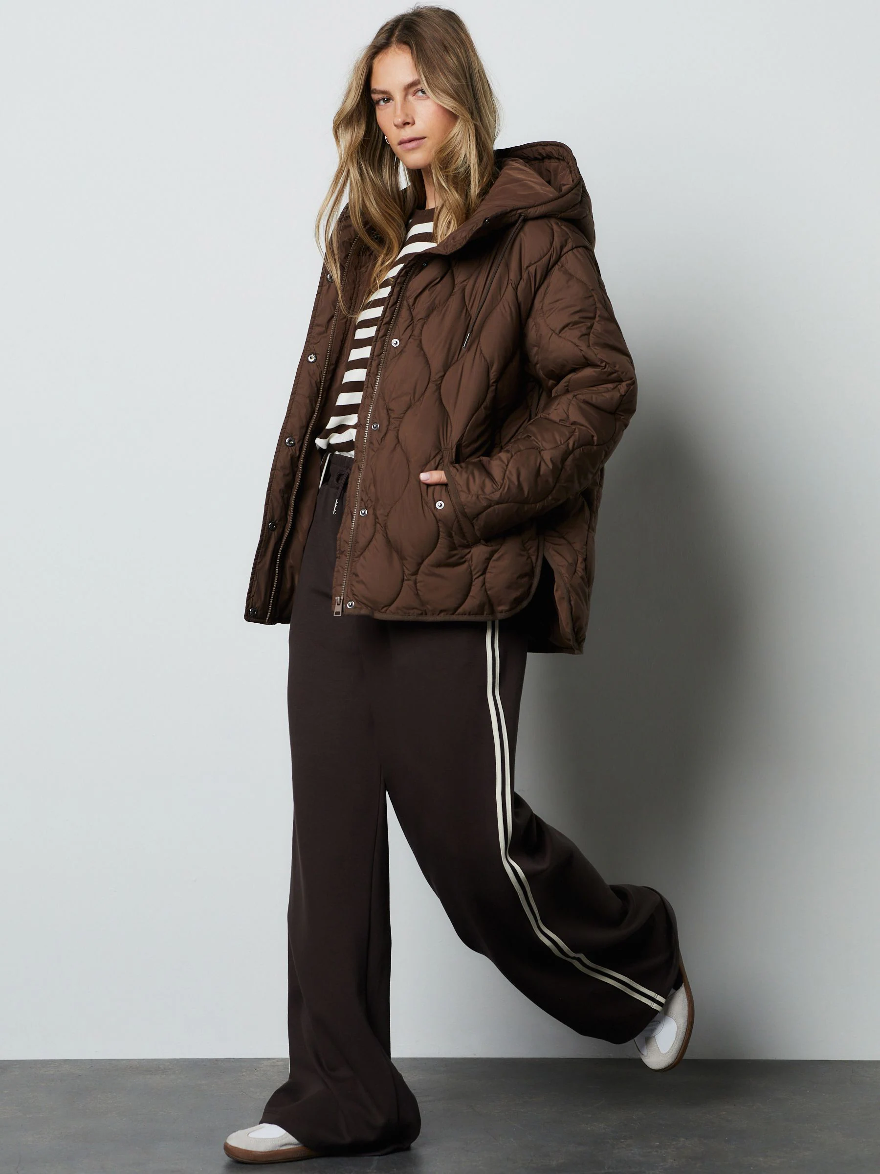 Chocolate Brown Lightweight Quilted Jacket