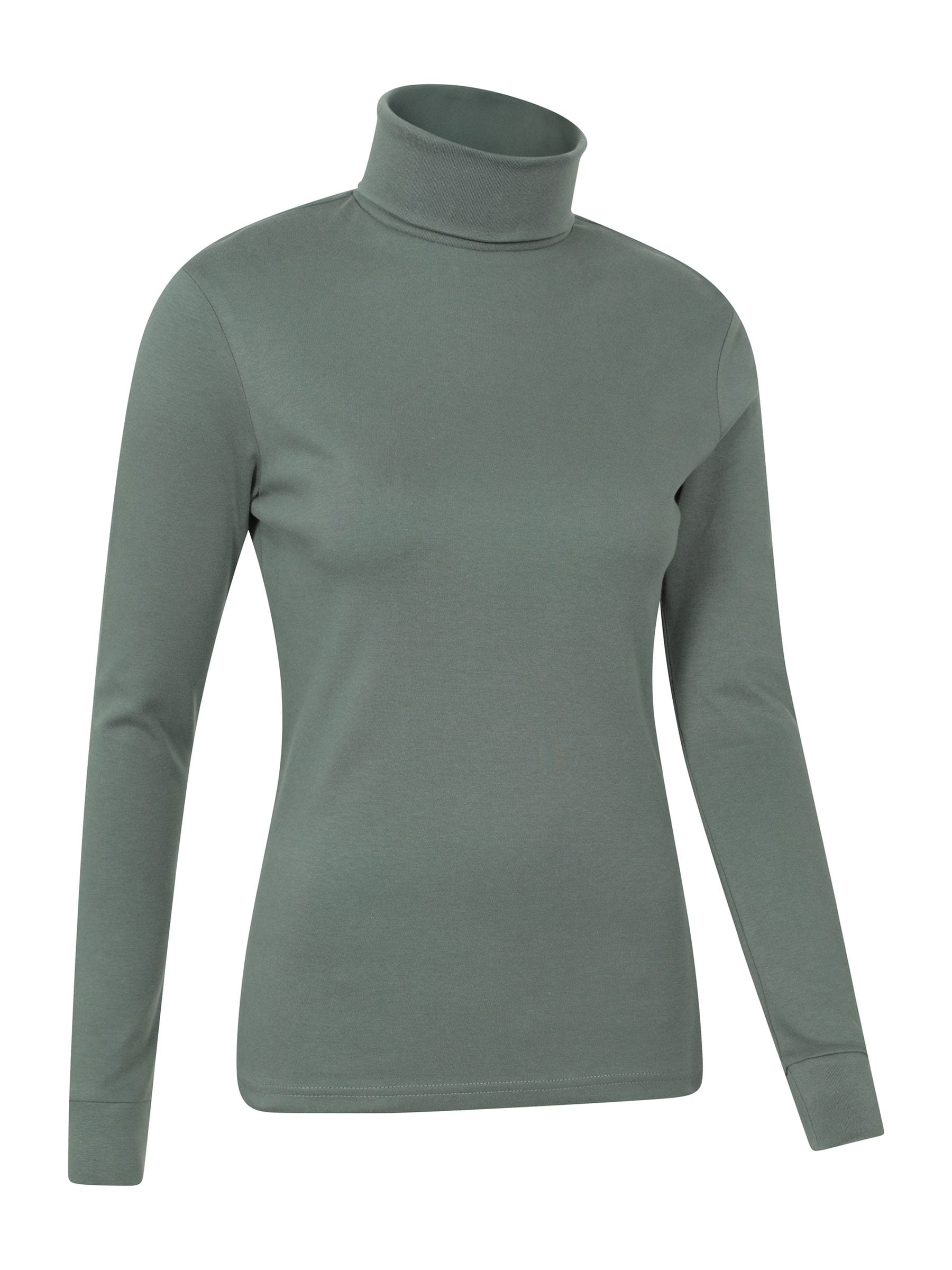 Mountain Warehouse Green Maribel Cotton Roll Neck Top