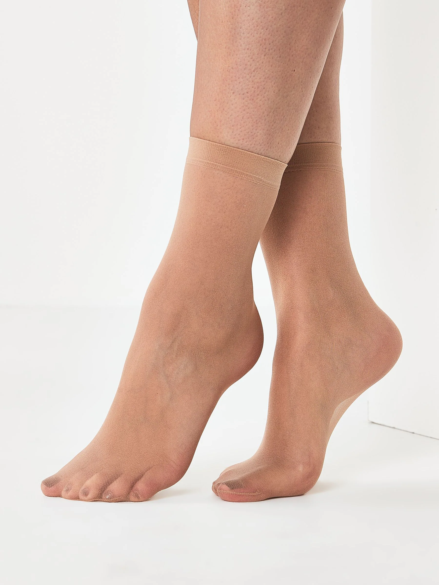 Nude 20 Denier Ankle Socks 5 Pack