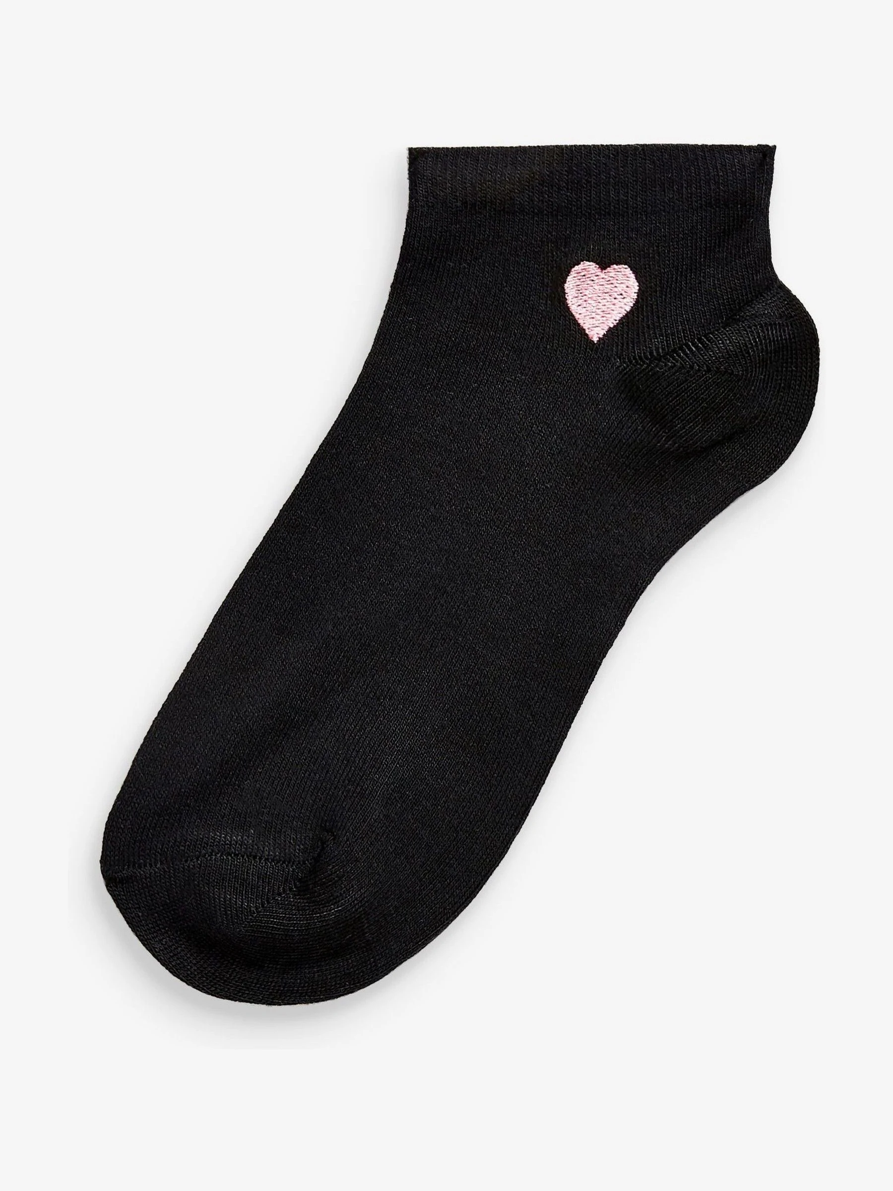 Heart Motif Trainer Socks 5 Pack