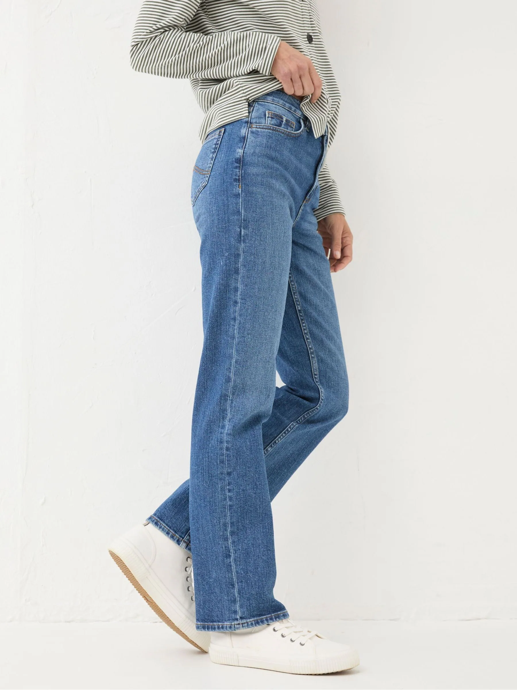 FatFace Carmel Blue Denim Comfort Straight Jeans