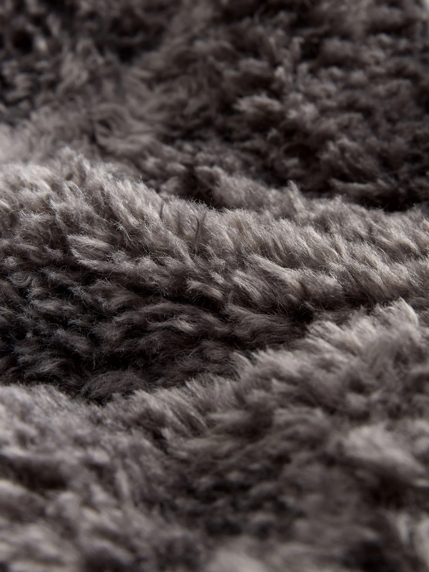 Grey Funnel Neck Zip Through Faux Fur Jacket