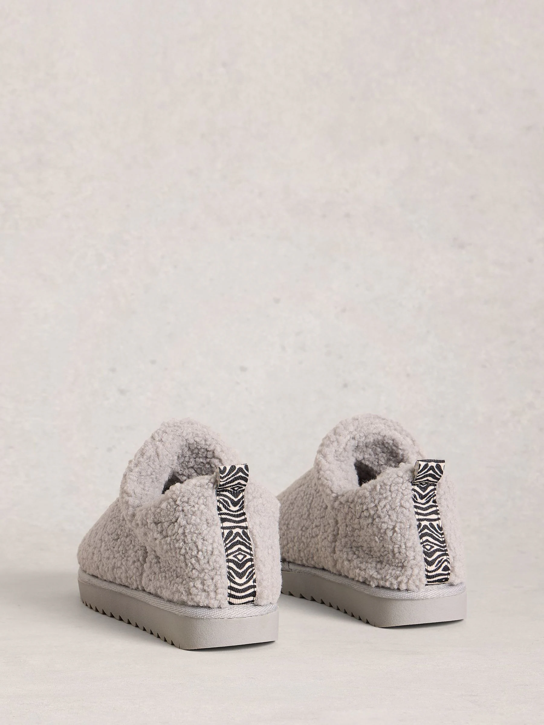 White Stuff Grey Borg Slipper Booties