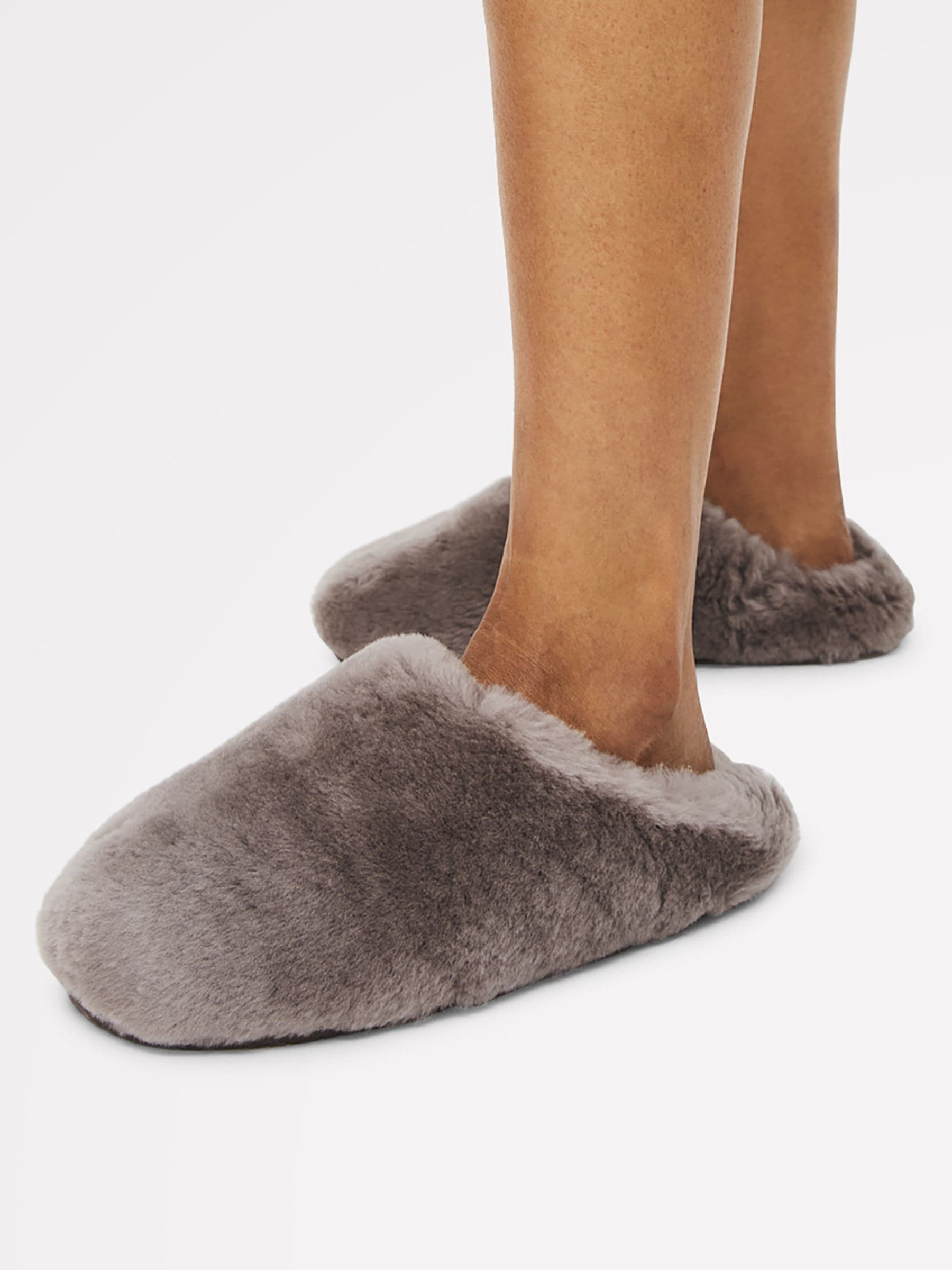 Radley Light Brown Cloud Street Shearling Fluff Mule Slippers