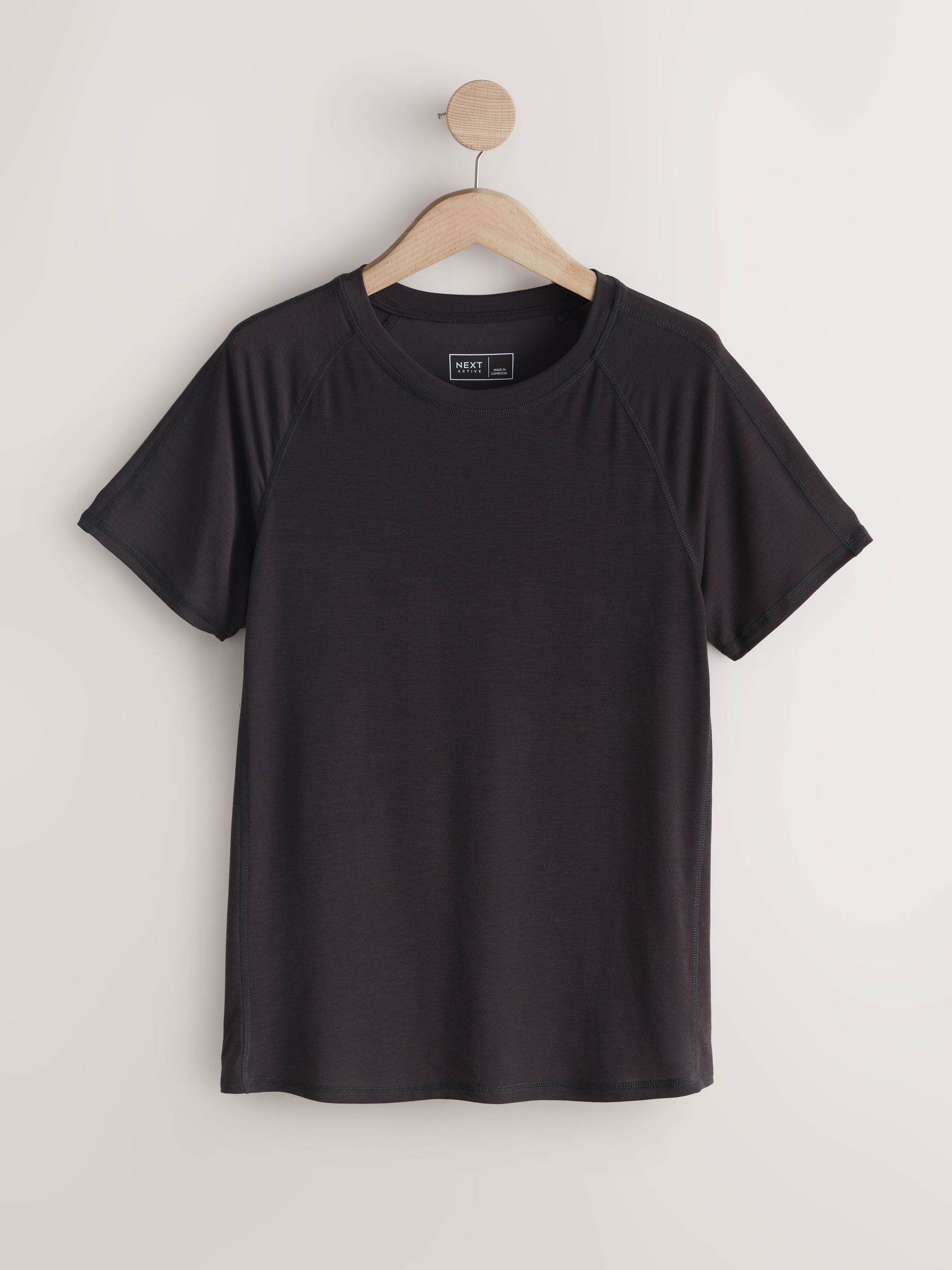 Brown/Cream Active Crew Neck Short Sleeve T-Shirts 2 Pack