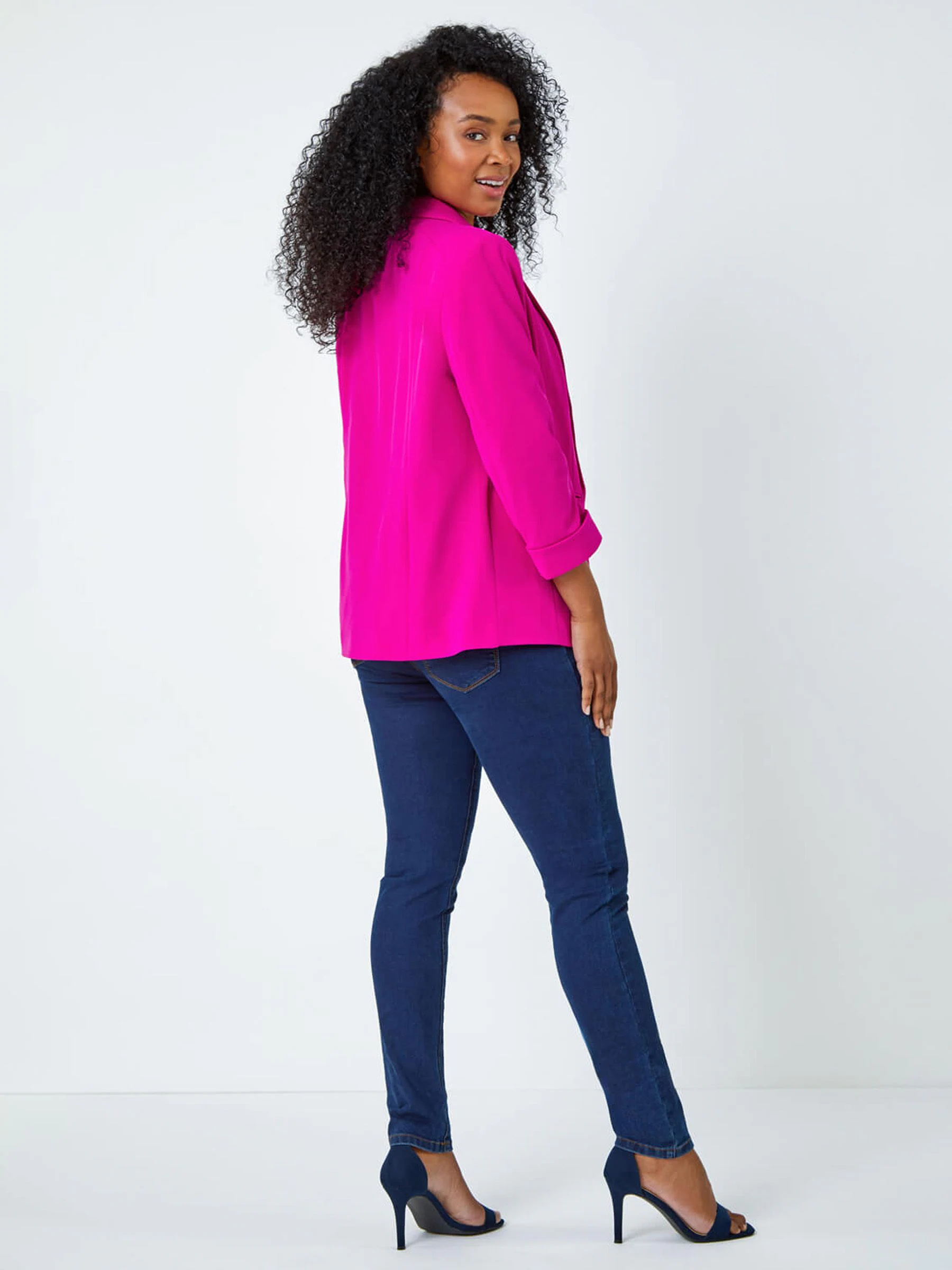 Roman Pink Petite Classic Stretch Blazer