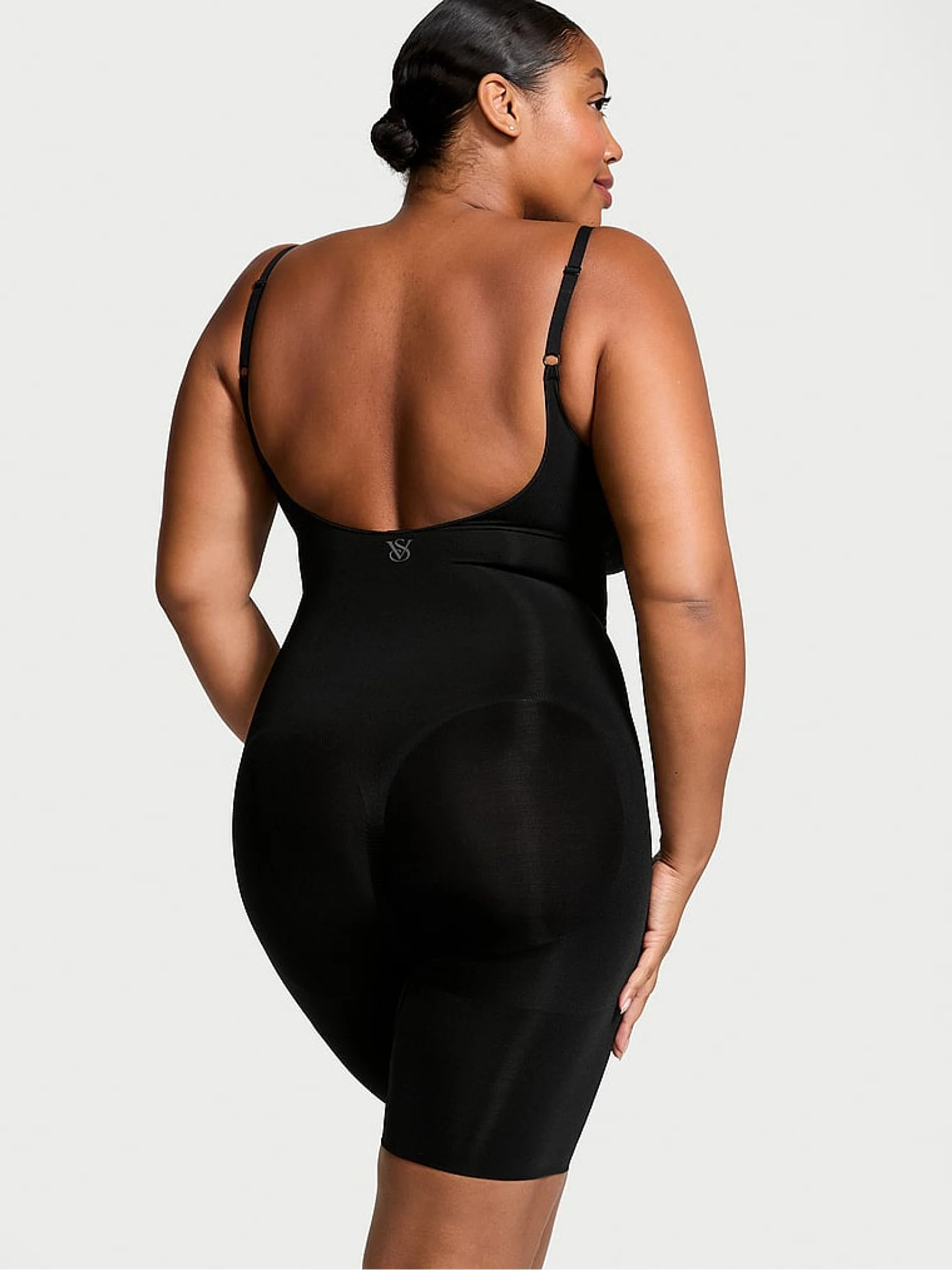 Victoria's Secret Black Seamless Shaping™ Mid Thigh Bodysuit