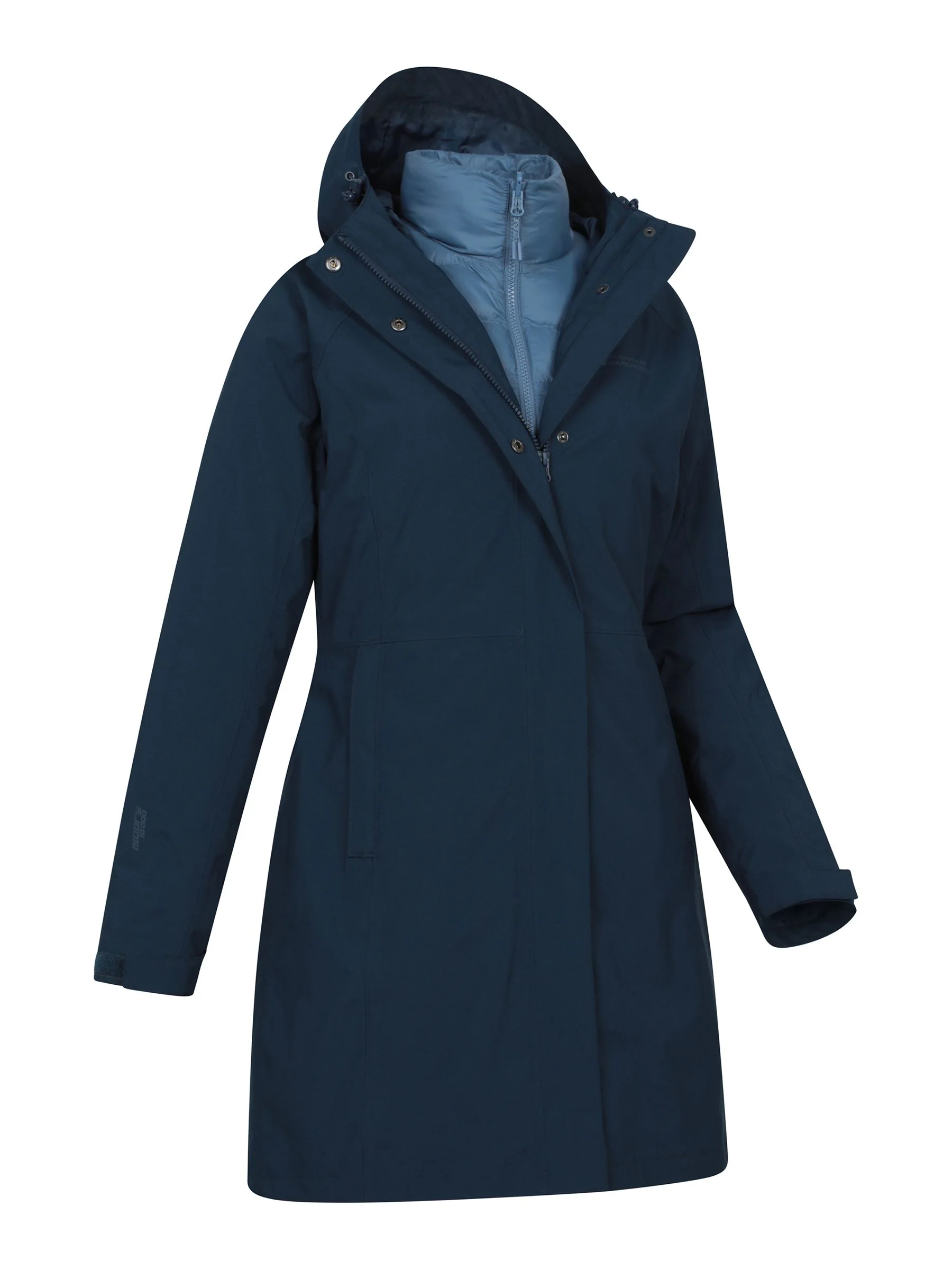 Mountain Warehouse Light Blue Womens Alaskan 3-In-1 Waterproof Long Coat