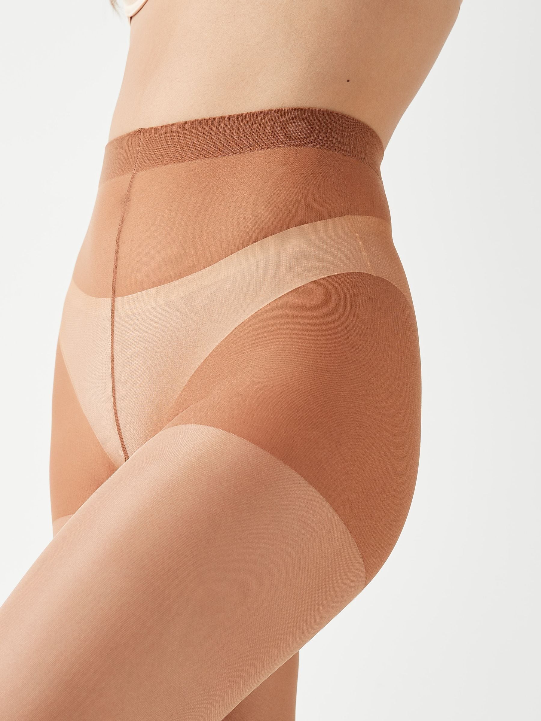 Tan Brown Bum/Tum/Thigh Gloss Shaping 20 Denier Tights