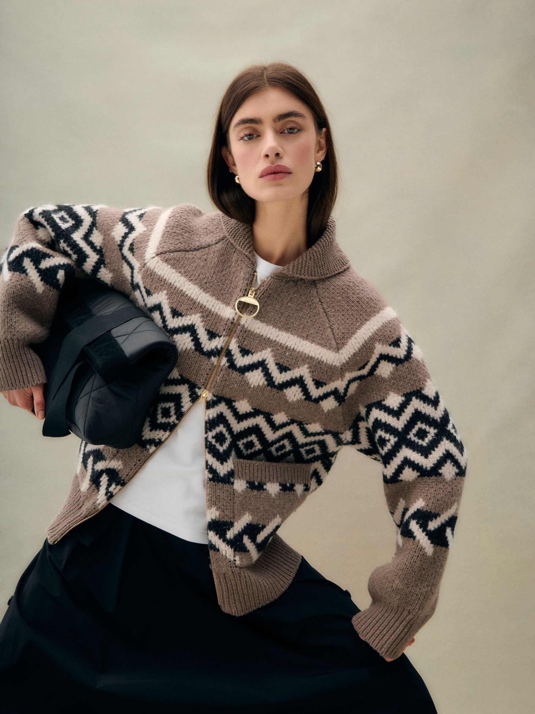 Barbour® Black Healy Quilted Tote Bag