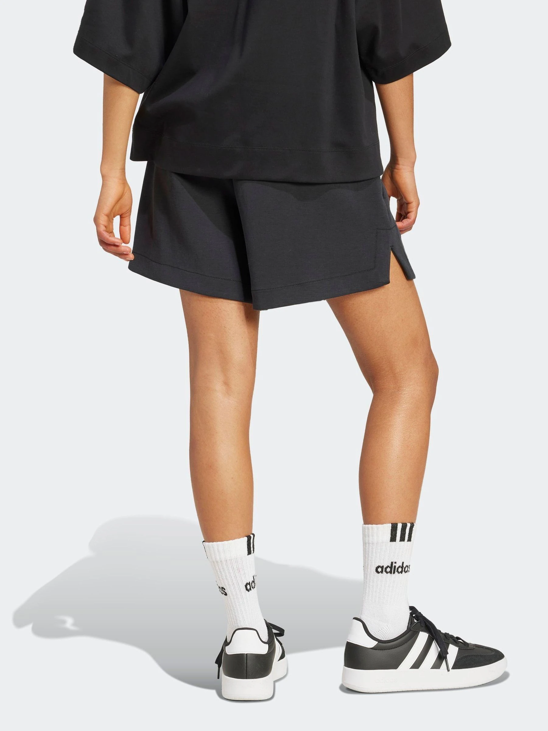 adidas Black Soft Lux Loose Shorts