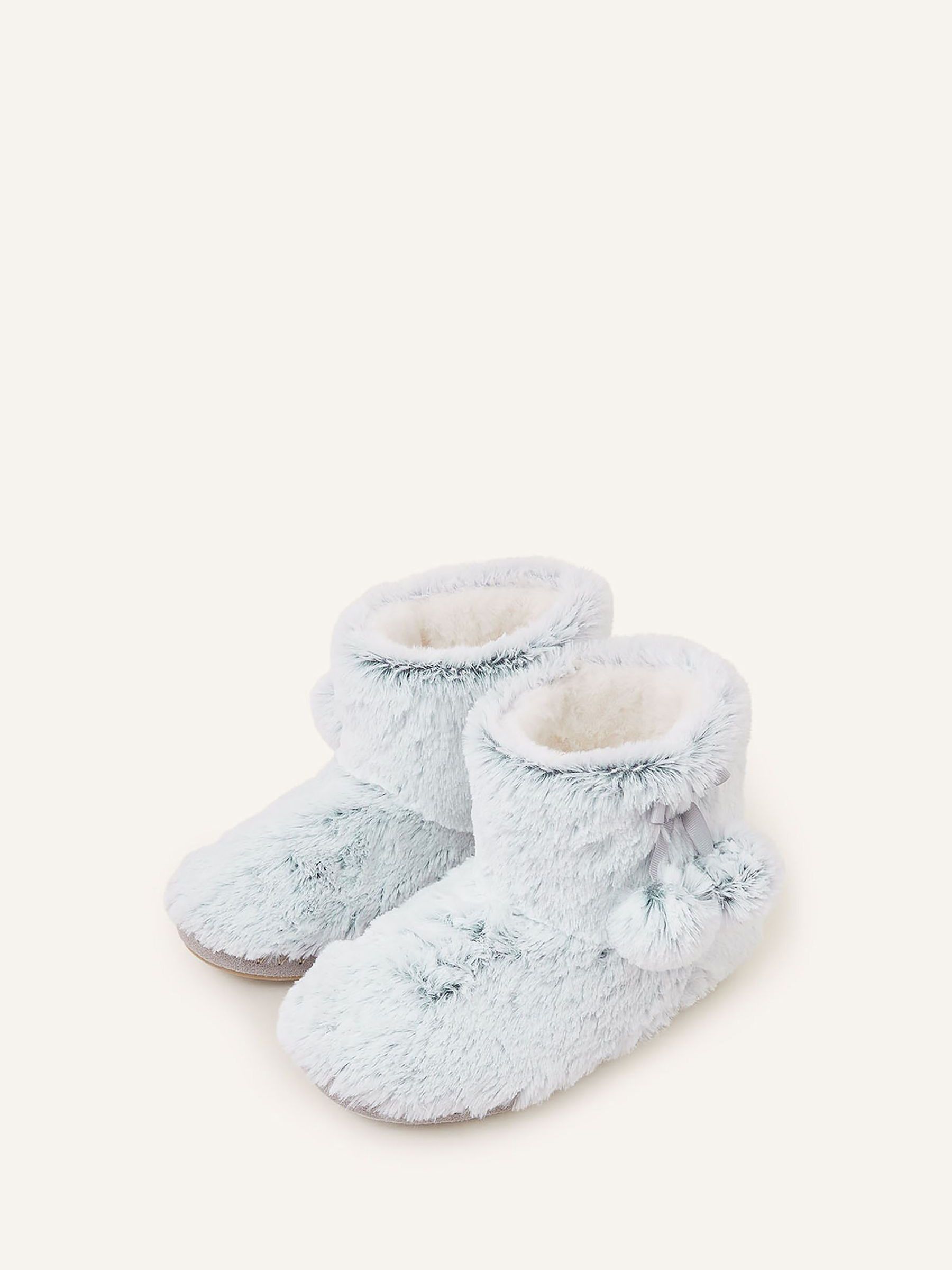 Accessorize Grey Supersoft Slipper Boots