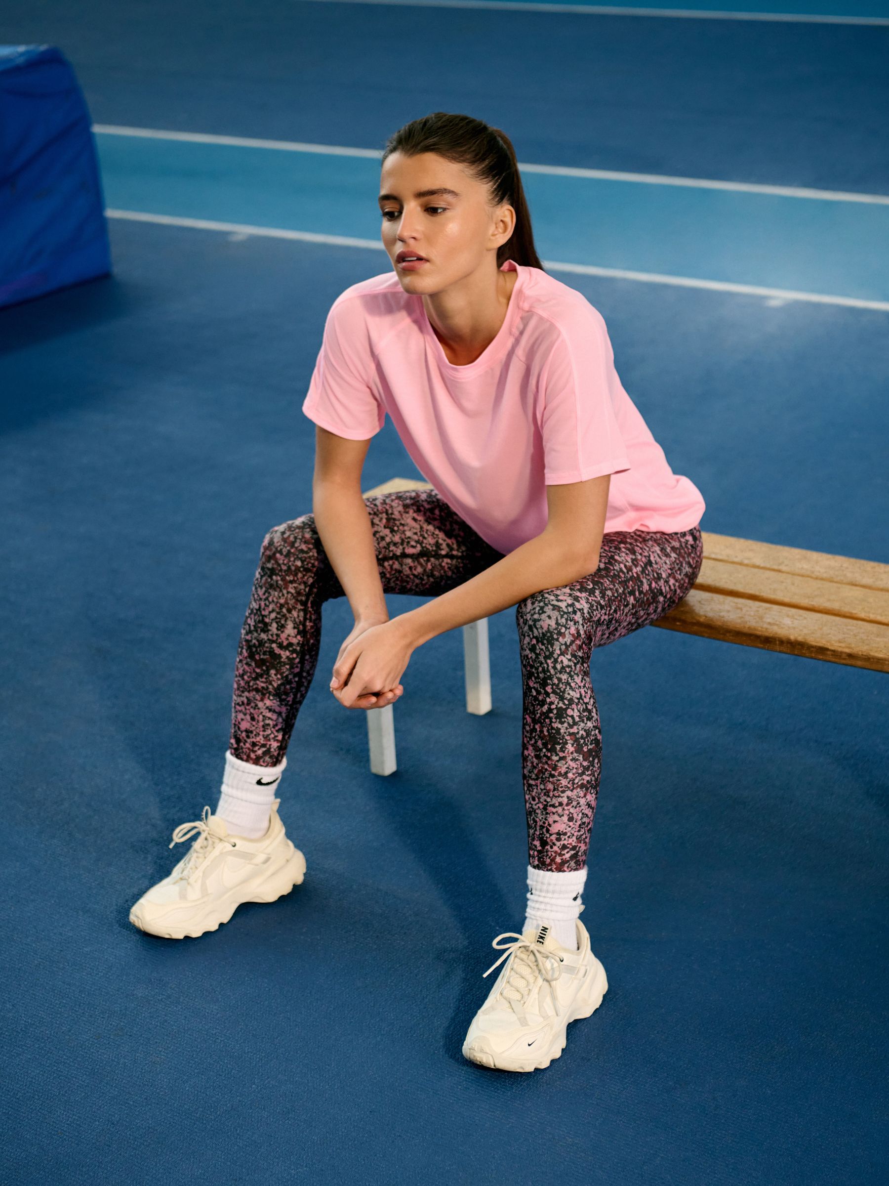 Pink Active Crew Neck Short Sleeve T-Shirt