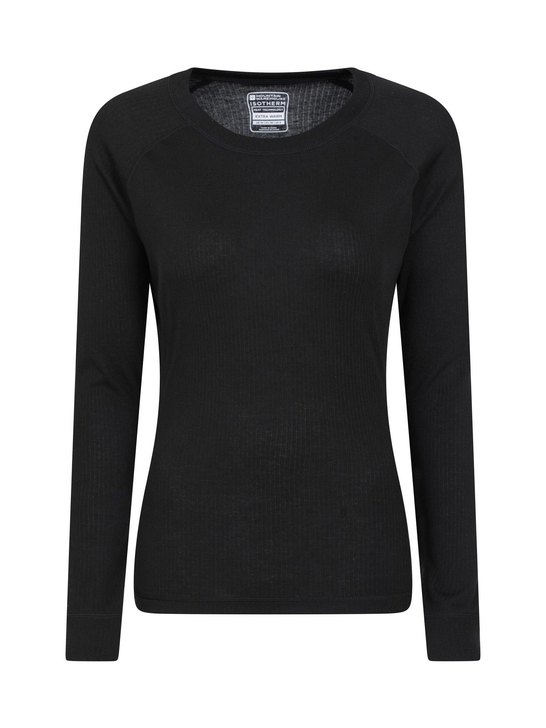 Mountain Warehouse Black Womens Talus Thermal Top & Joggers Set