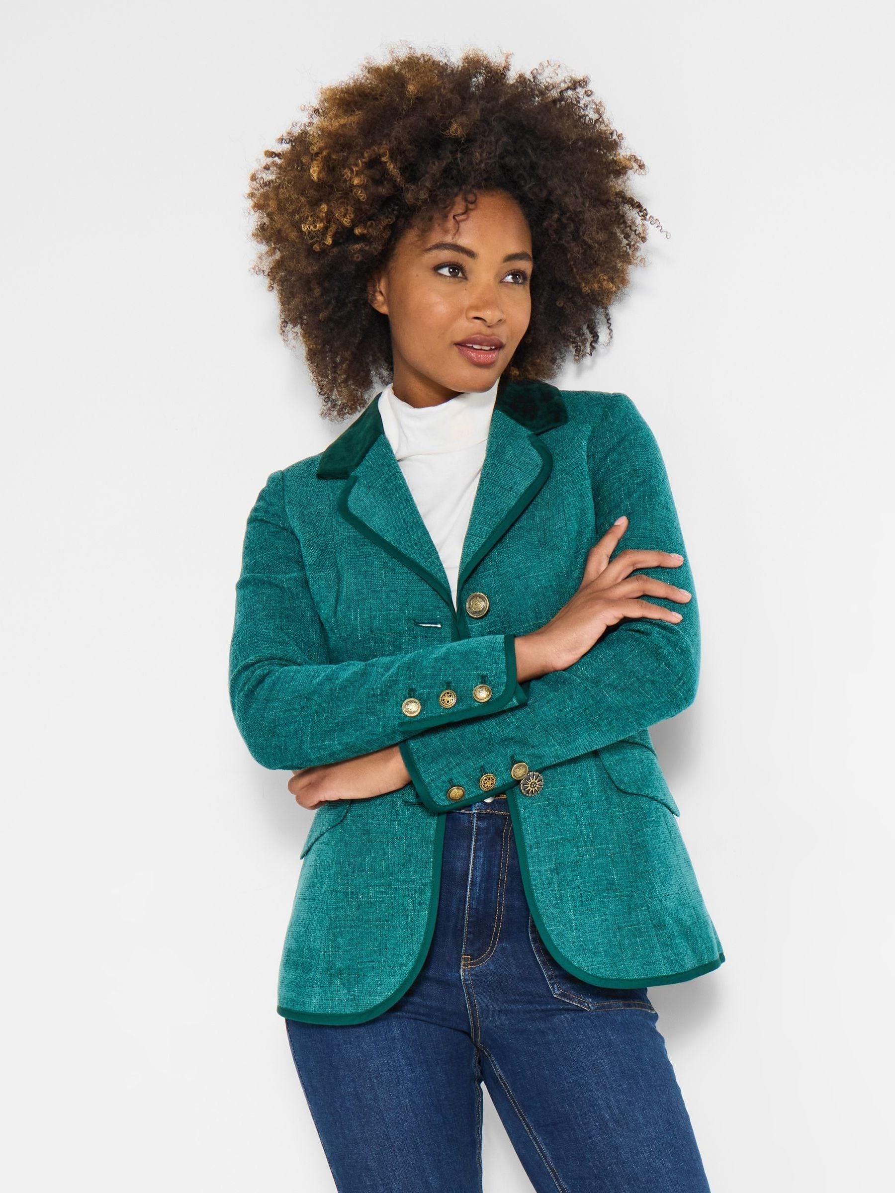 Joe Browns Green Petite Single Breasted Jacket