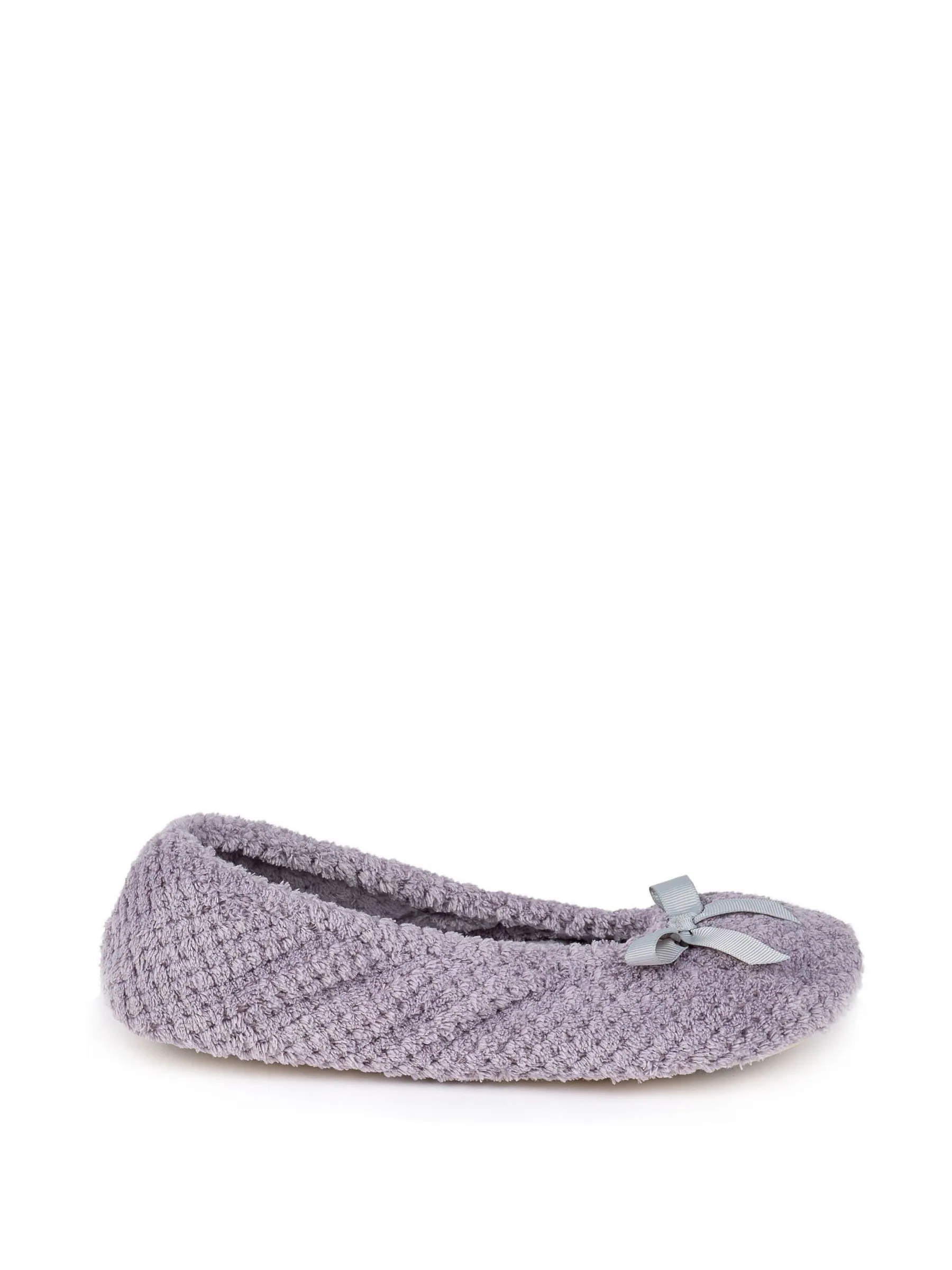 Totes Grey Isotoner Popcorn Slippers