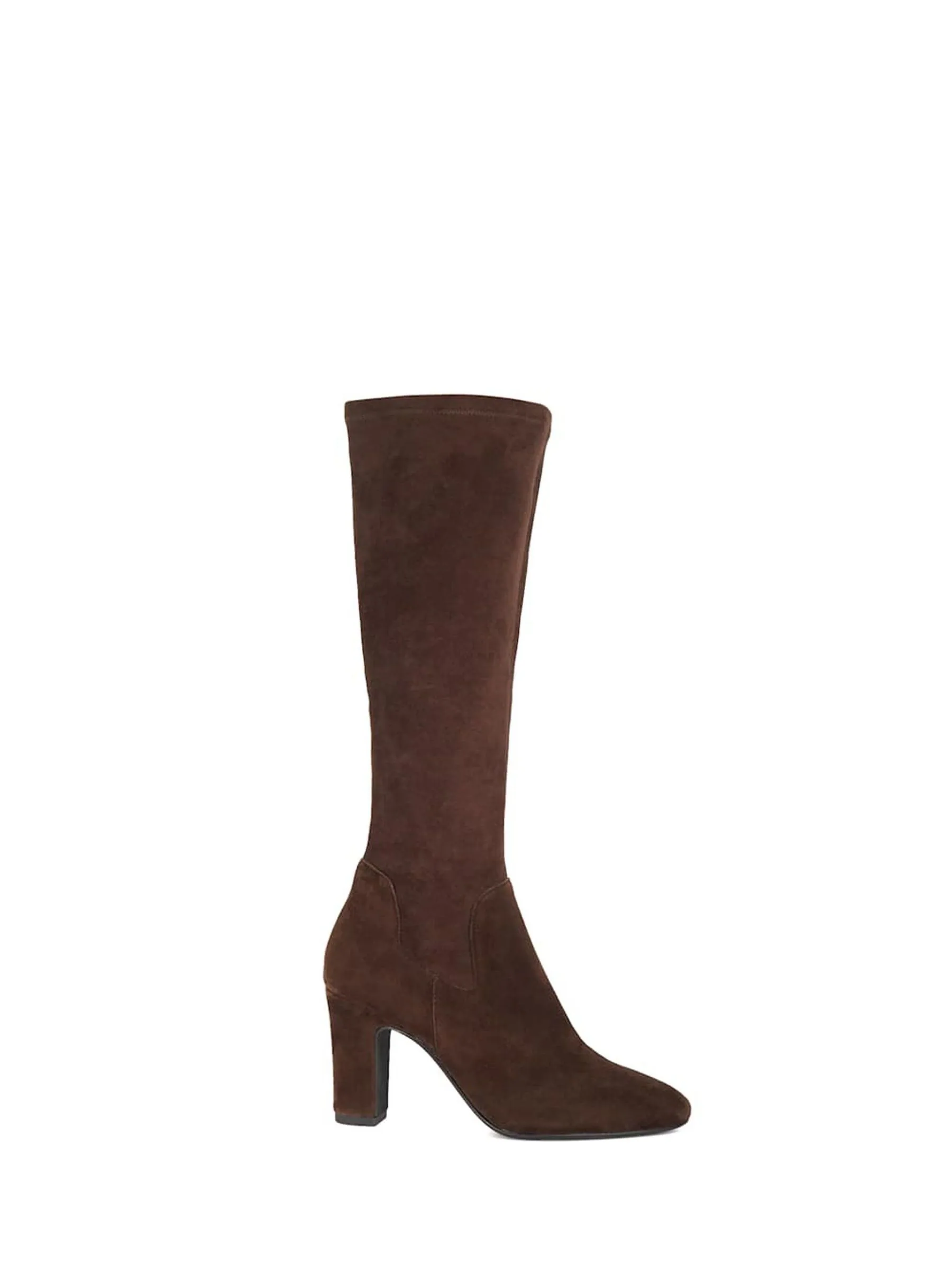 Dune London Brown Standard Fit Simple Stretch Knee High Boots
