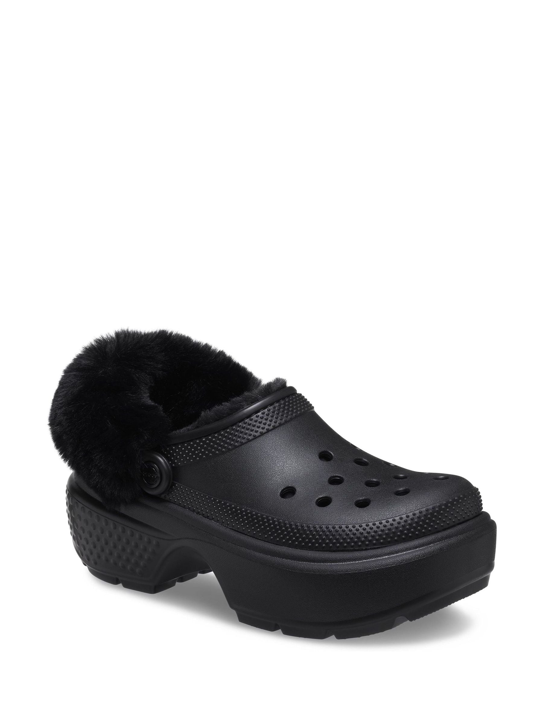 Crocs Black Stomp Lined Winter Clogs