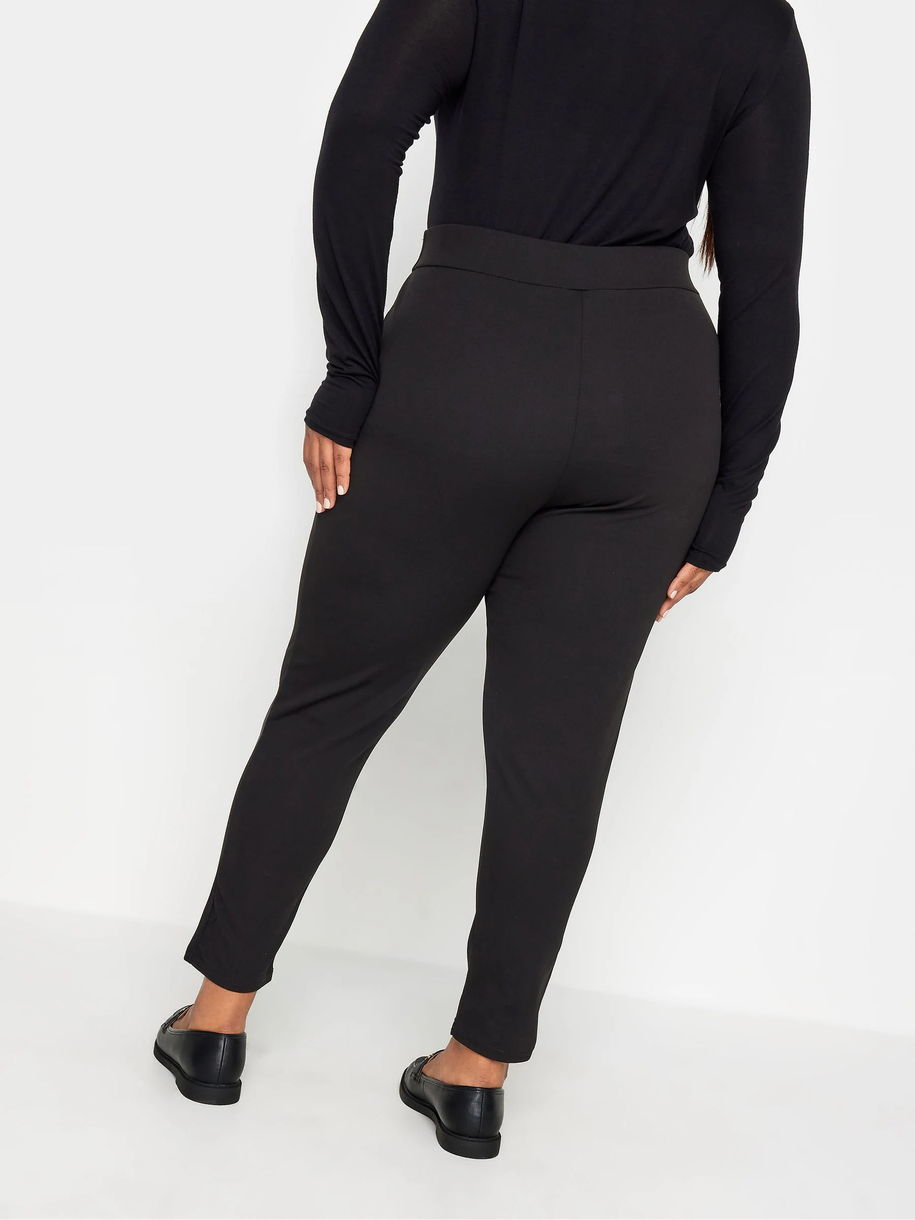 Yours Curve Black Stretch Tapered Trousers