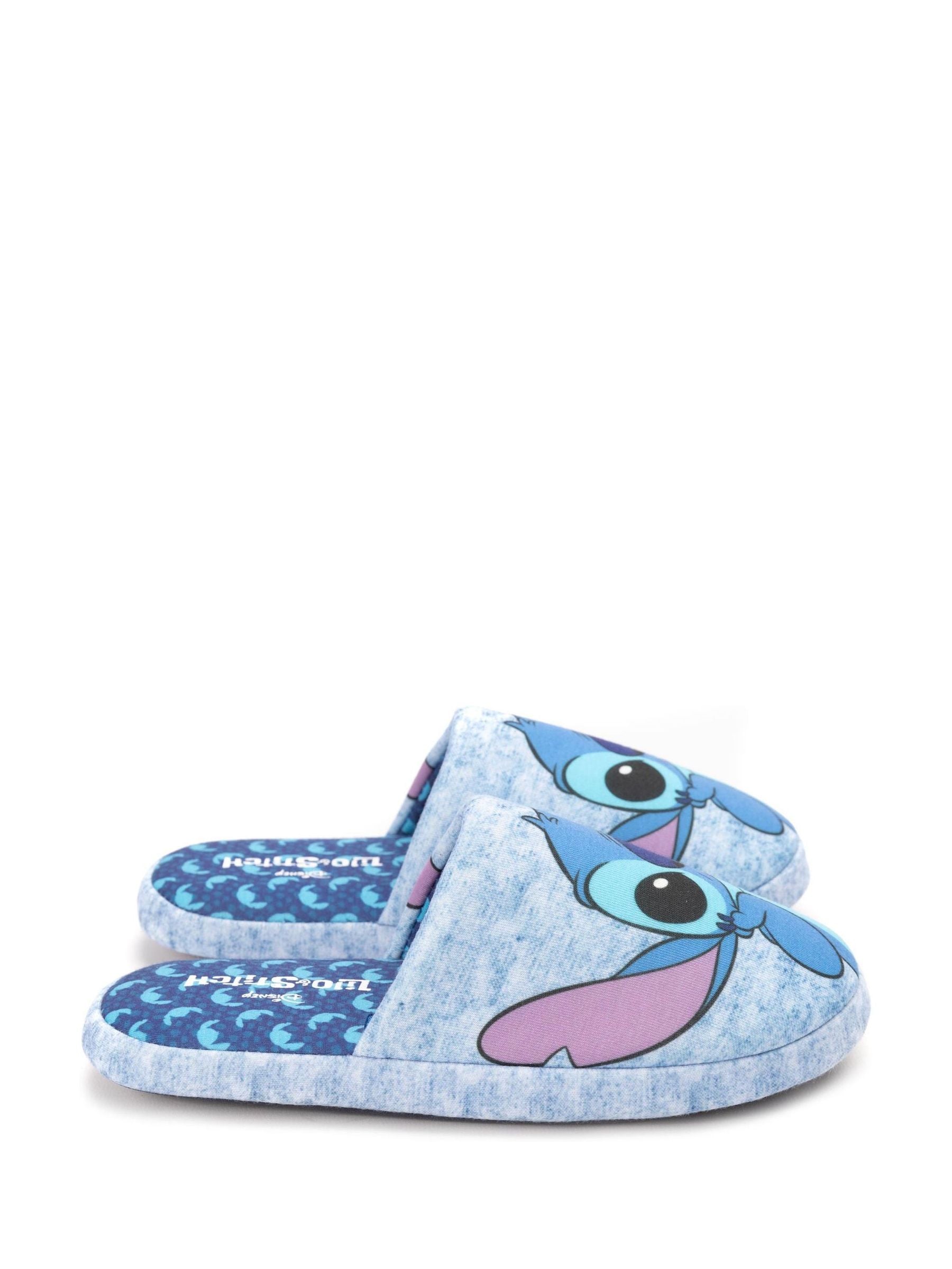 Vanilla Underground Blue Stitch Womens Winter Mule Slippers