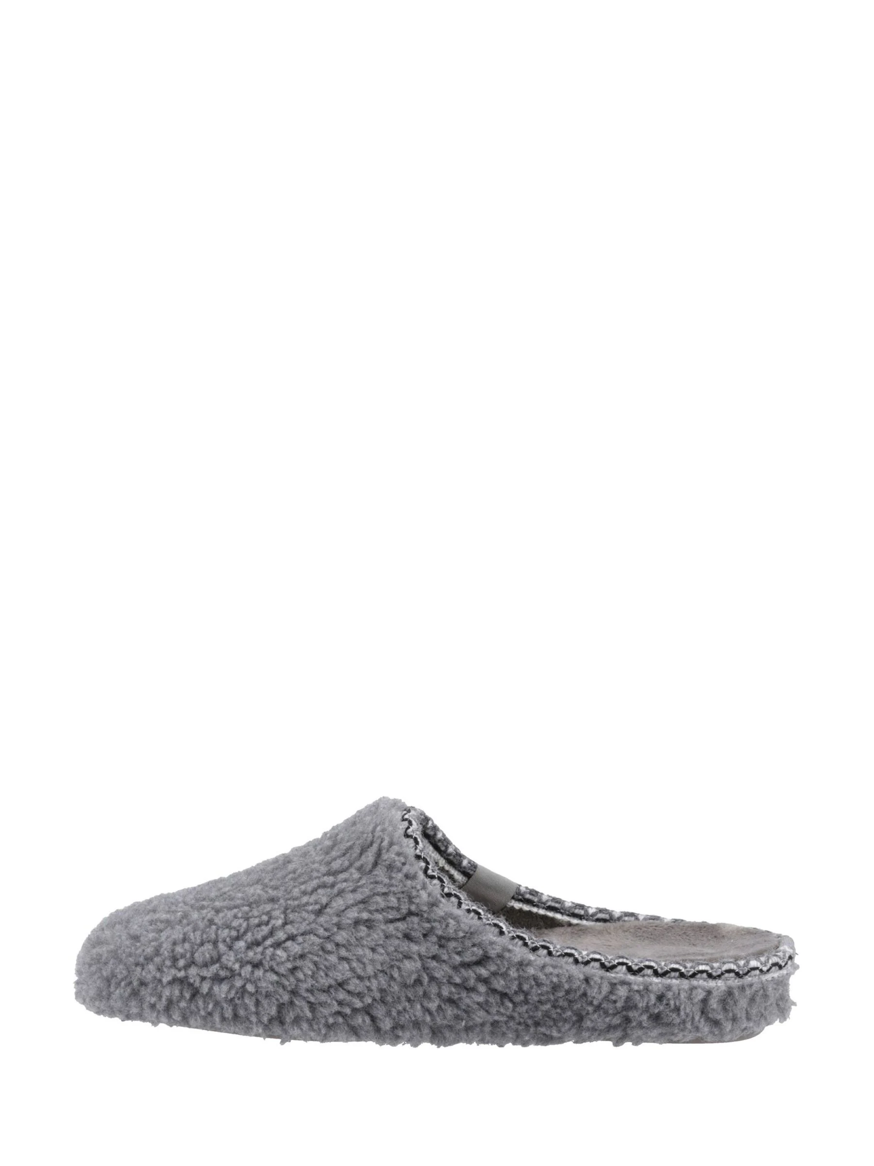 Hush Puppies Grey Good Slipper Teddy Mules
