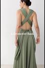 Light Sage Green Mesh Multiway Wedding Guest Bridesmaid Maxi Dress