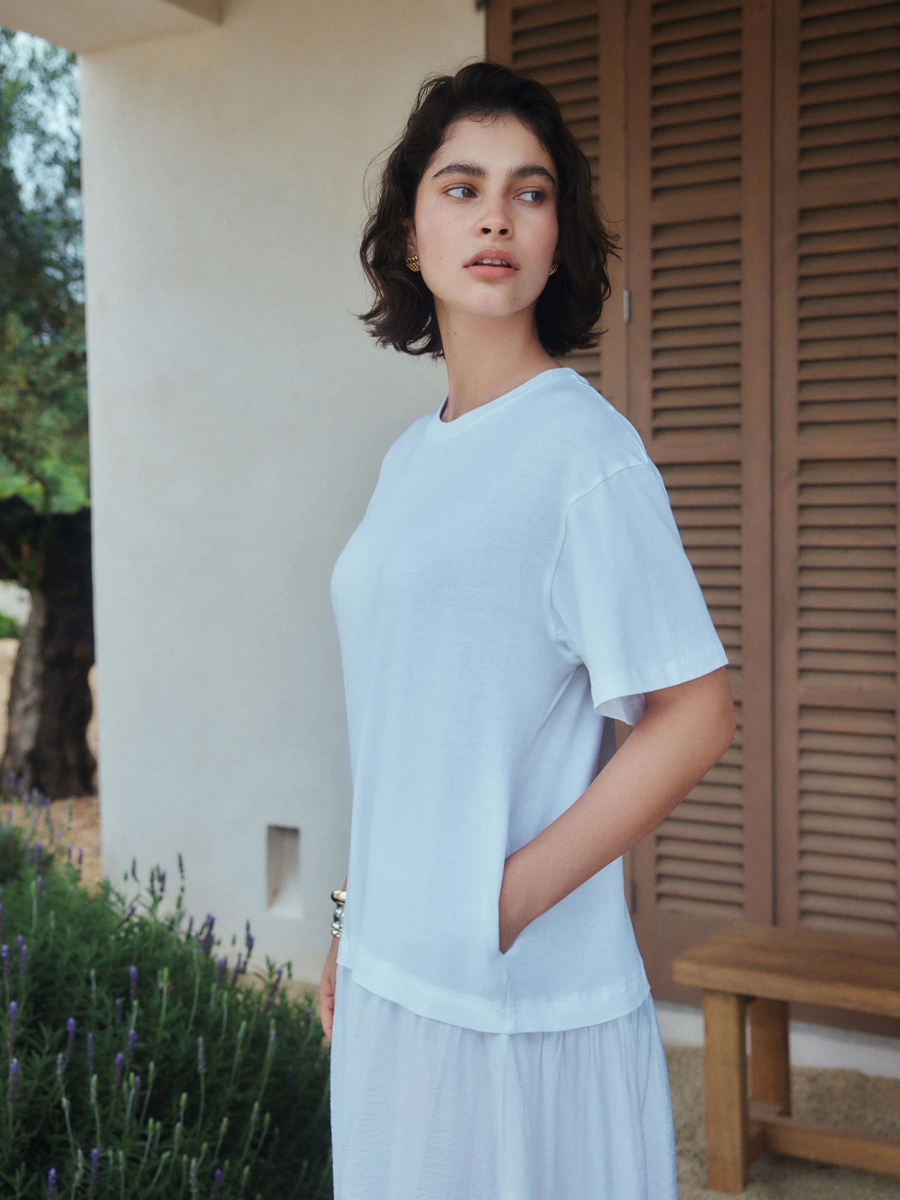 White Jersey Two In One T-Shirt Dress