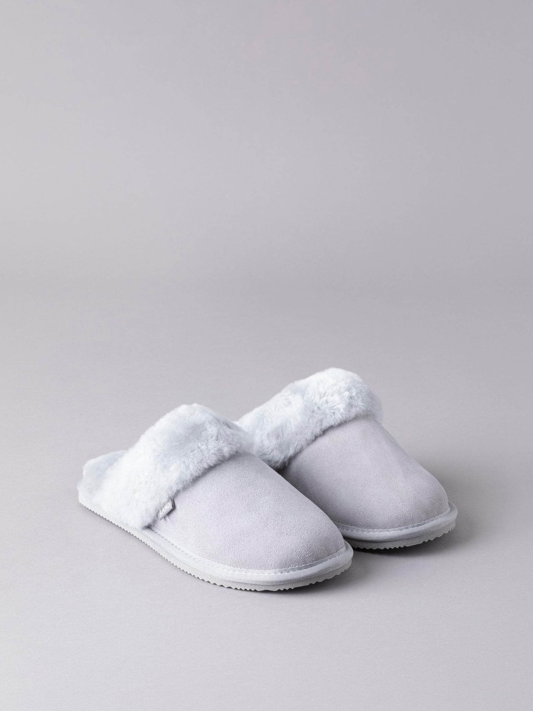 Lakeland Leather Light Grey Ladies Sheepskin Slider Slippers