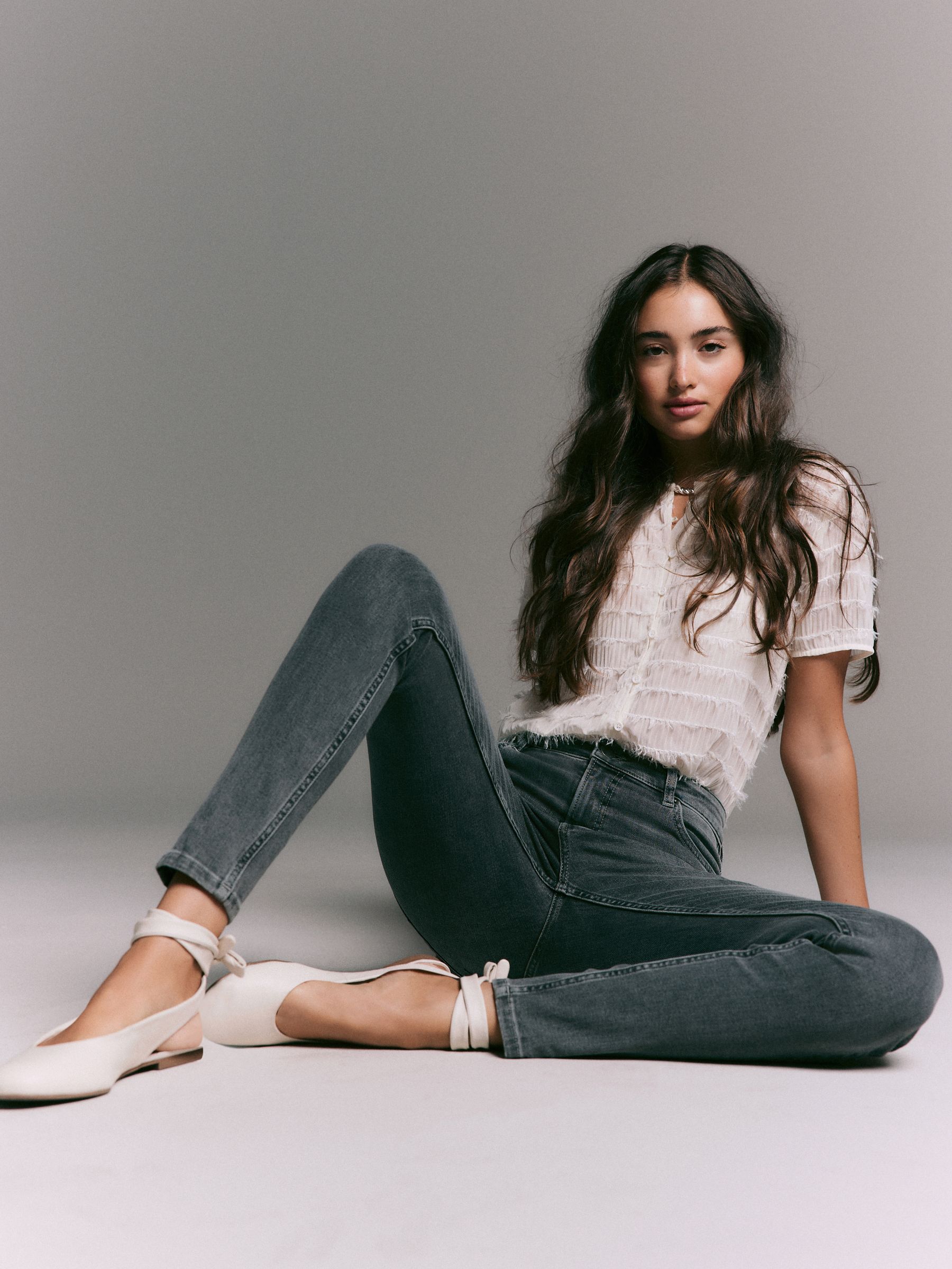 Grey Denim Supersoft Skinny Jeans