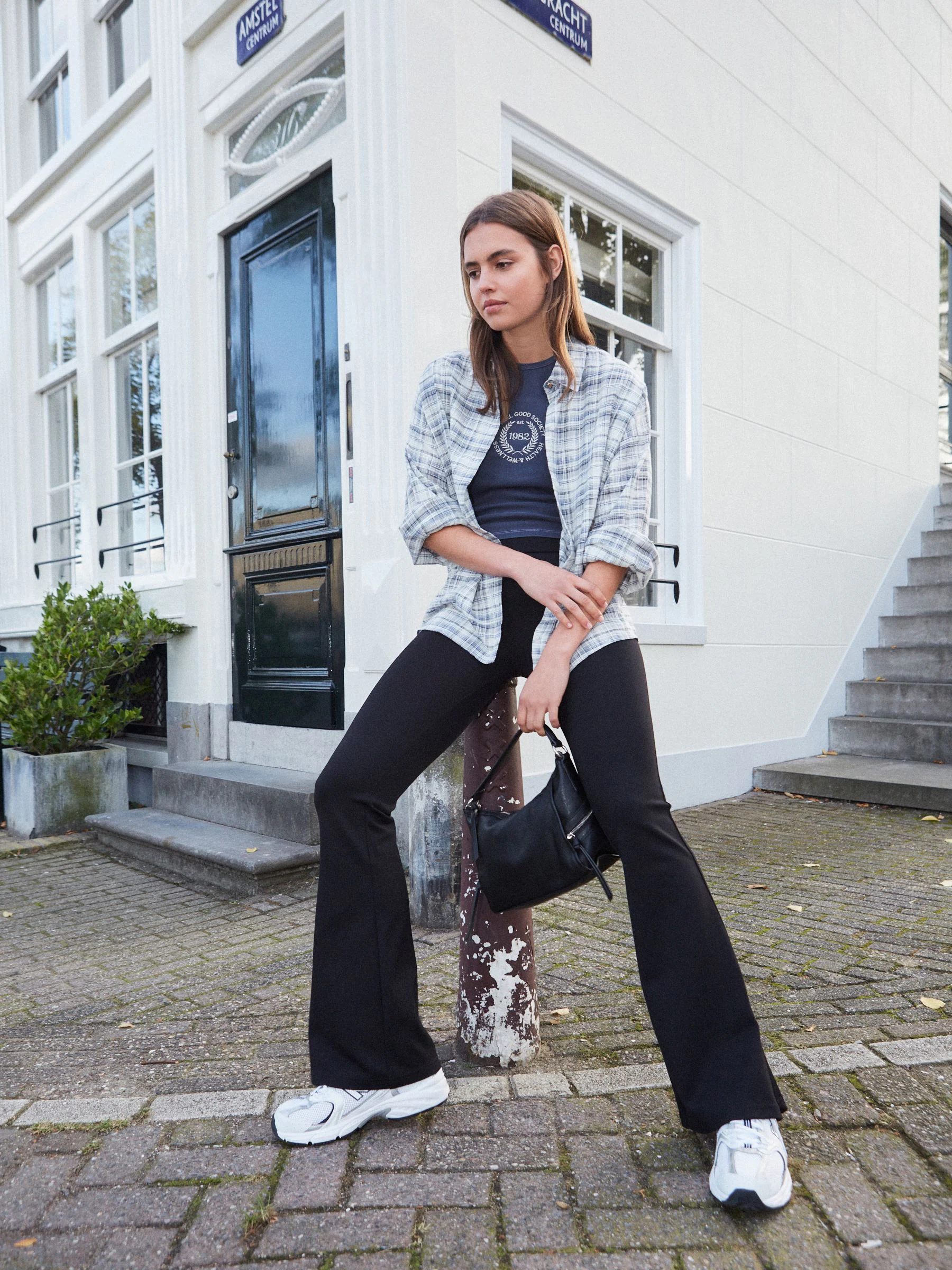 Black Power Sculpting Ponte Flare Leggings