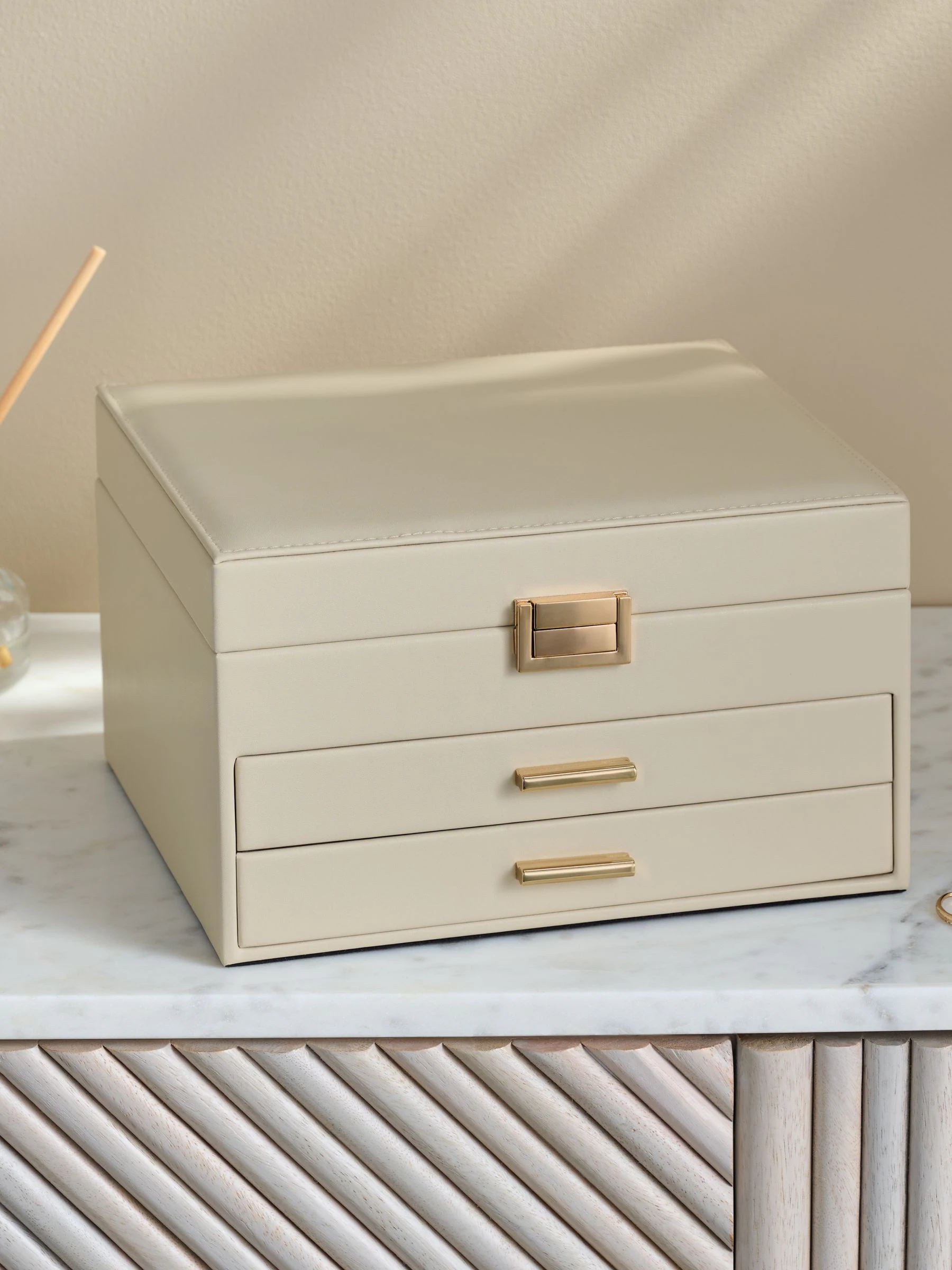 Faux Leather Jewellery Box