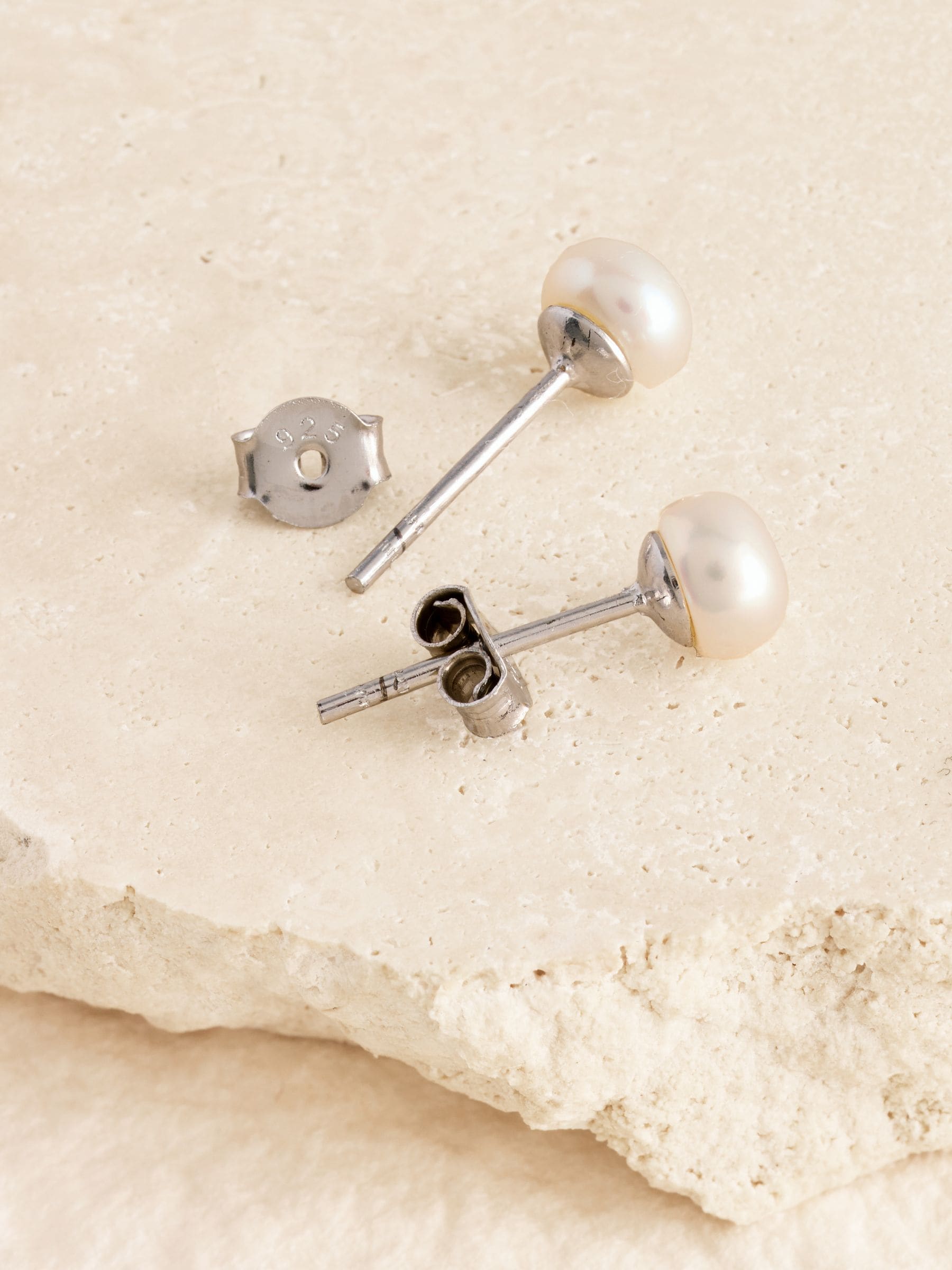 Sterling Silver Freshwater Pearl Stud Earrings