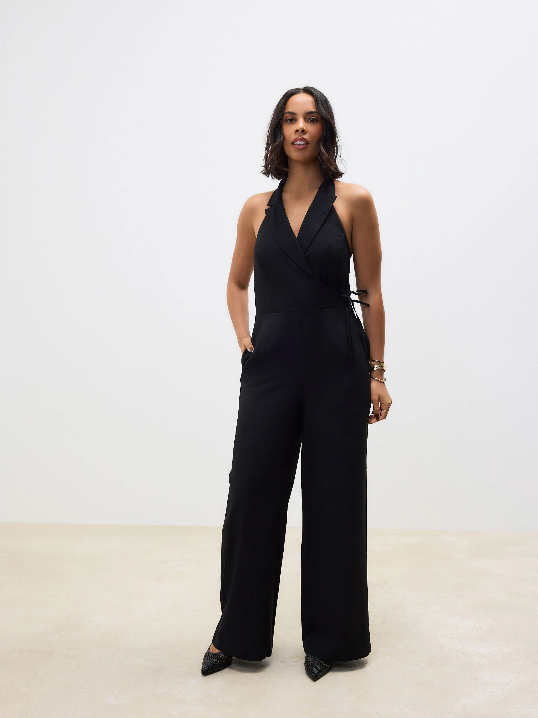 Black Halter Neck Jumpsuit