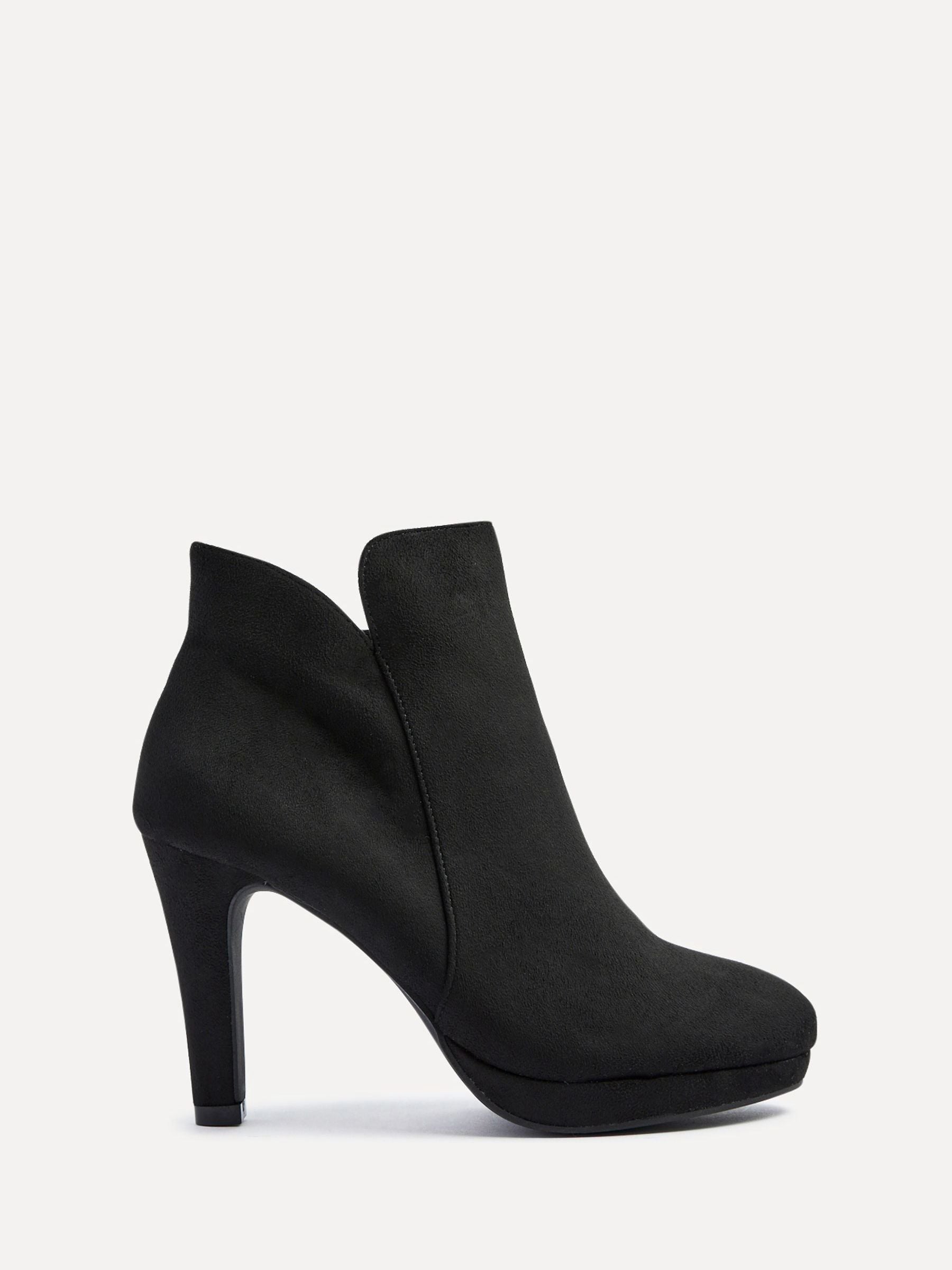 Linzi Black Layara Platform Ankle Boots With Stiletto Heels