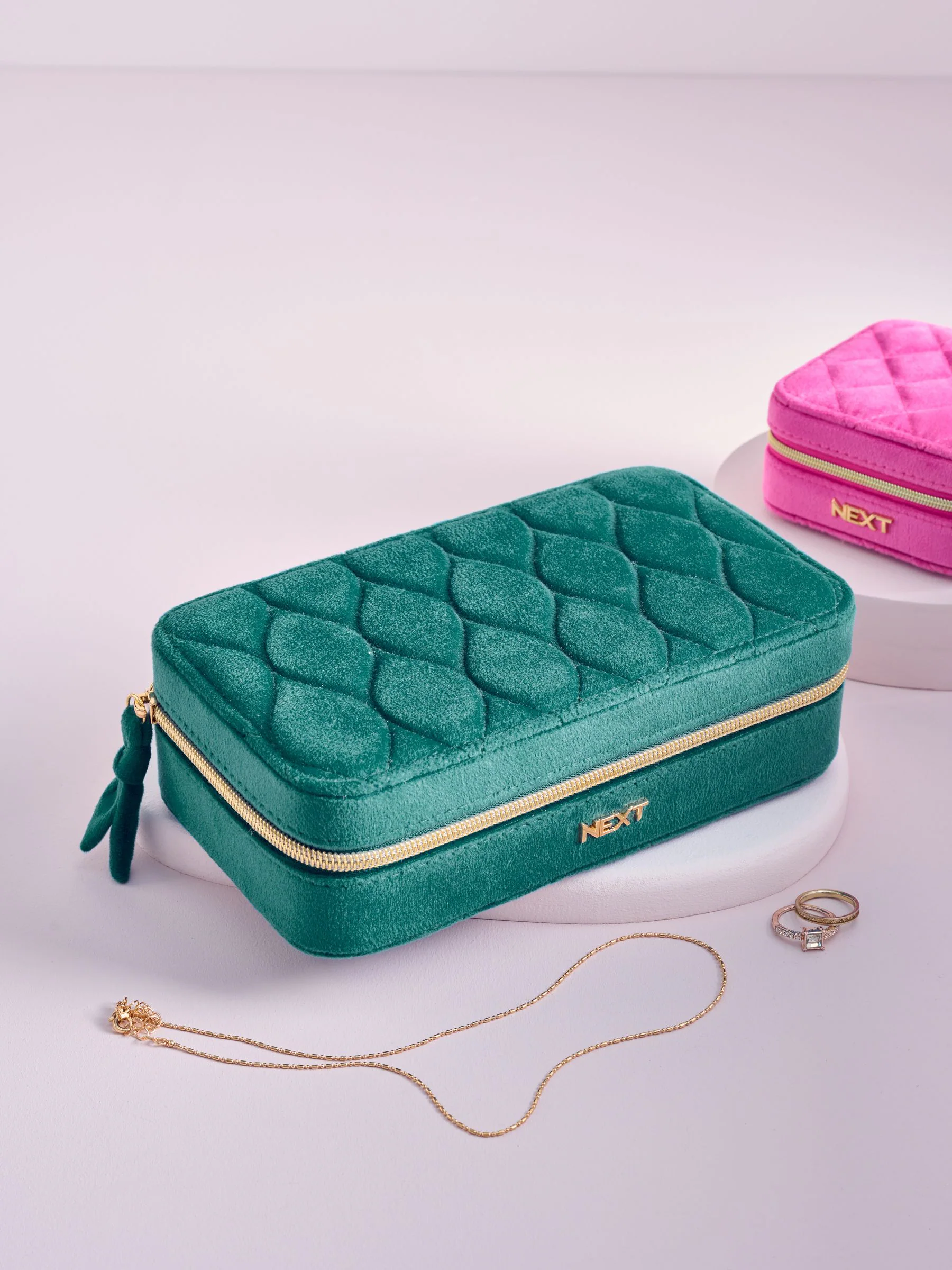 Velour Travel Jewellery Box