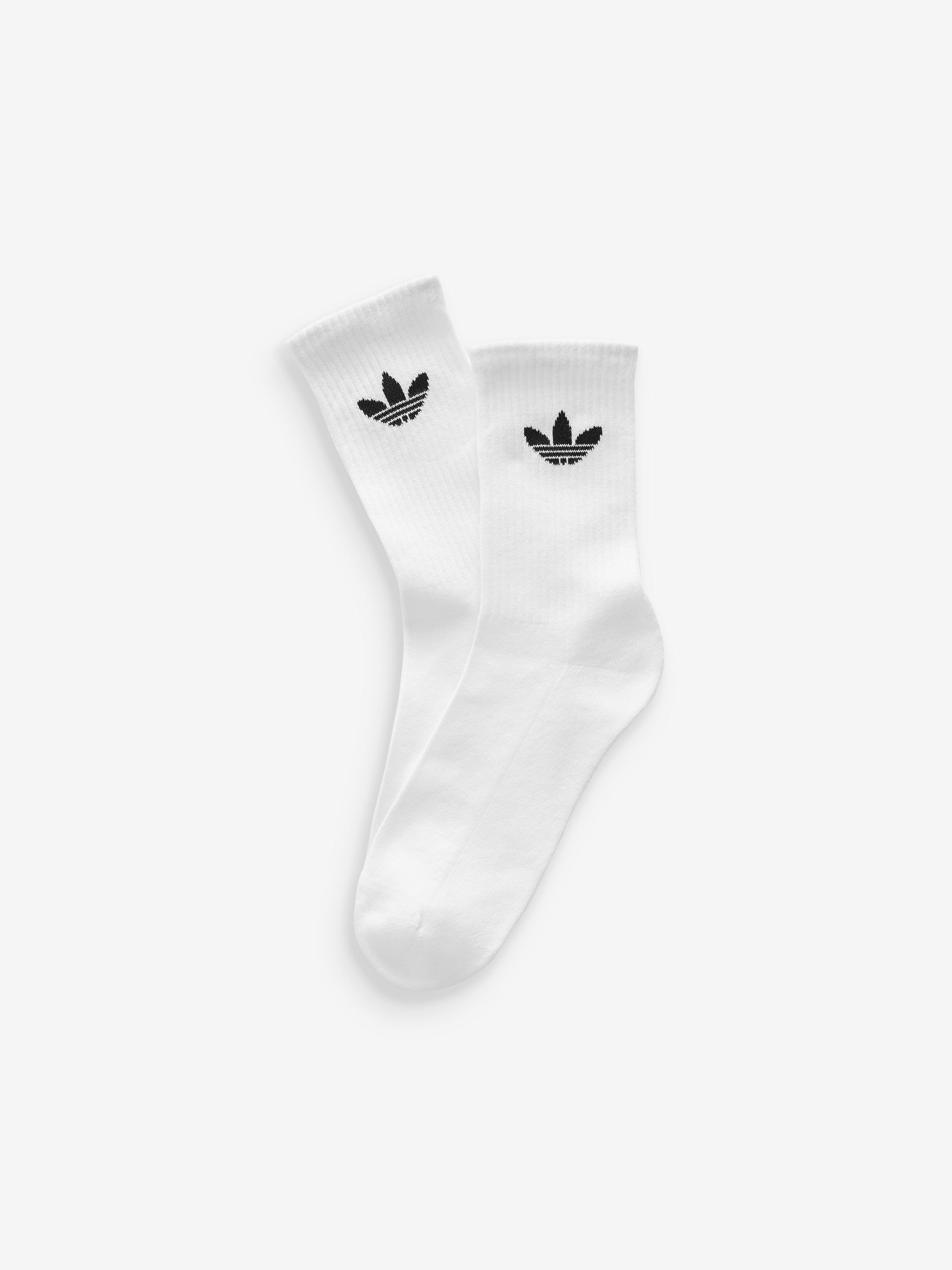 adidas Originals White Trefoil Crew Socks 6 Pack