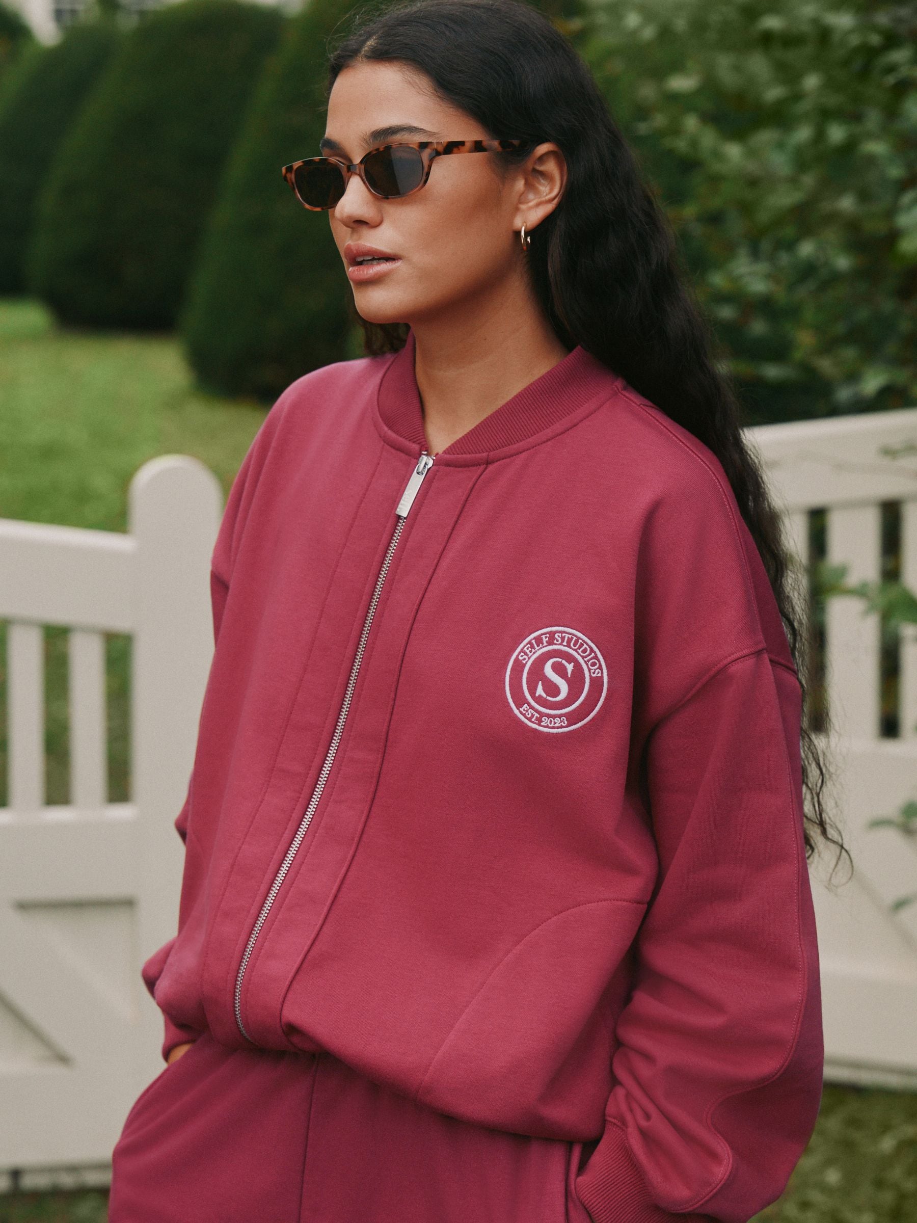 self. Red Bomber Jacket