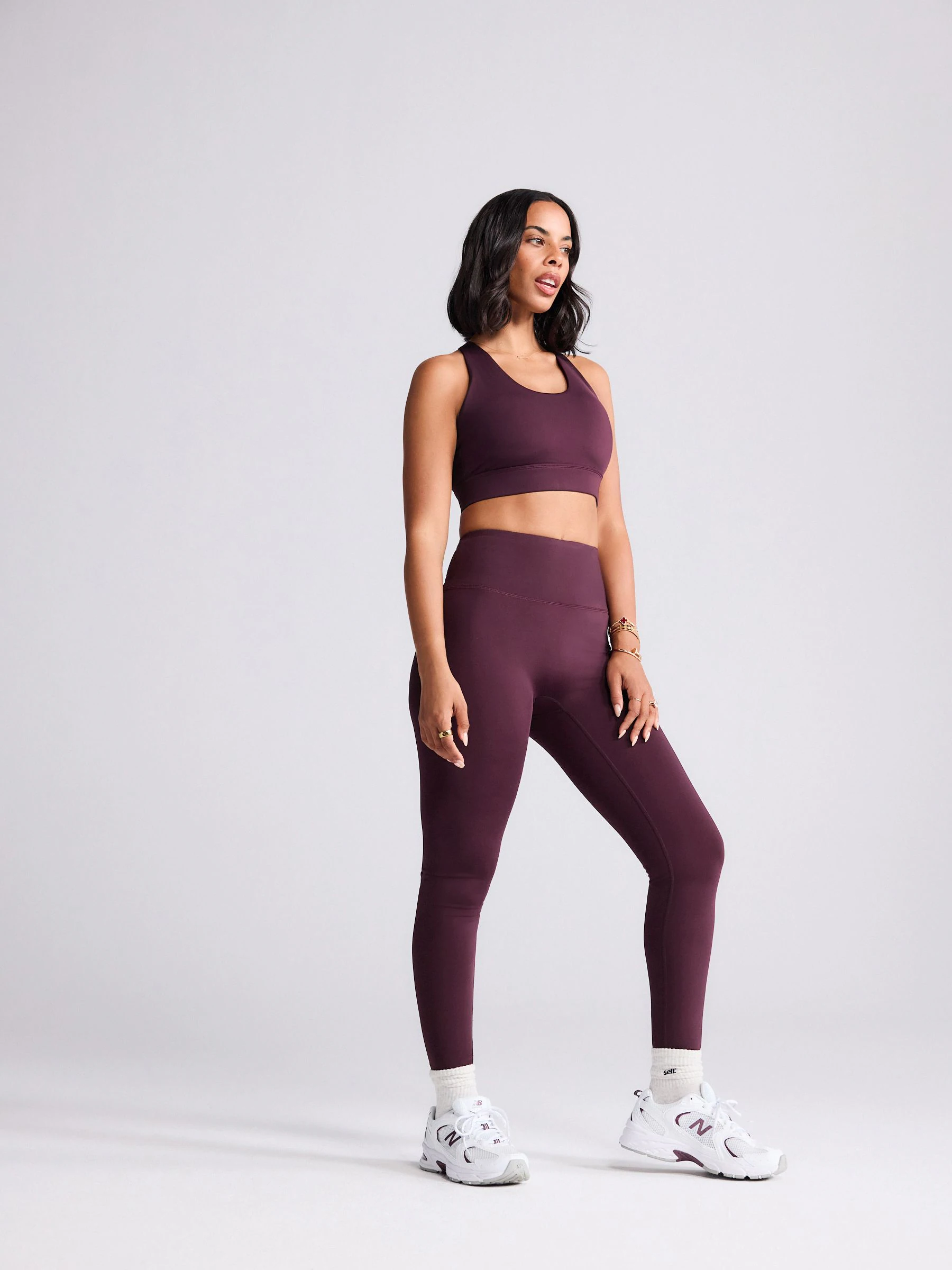 Burgundy Red Active Cross Back Sports Bra